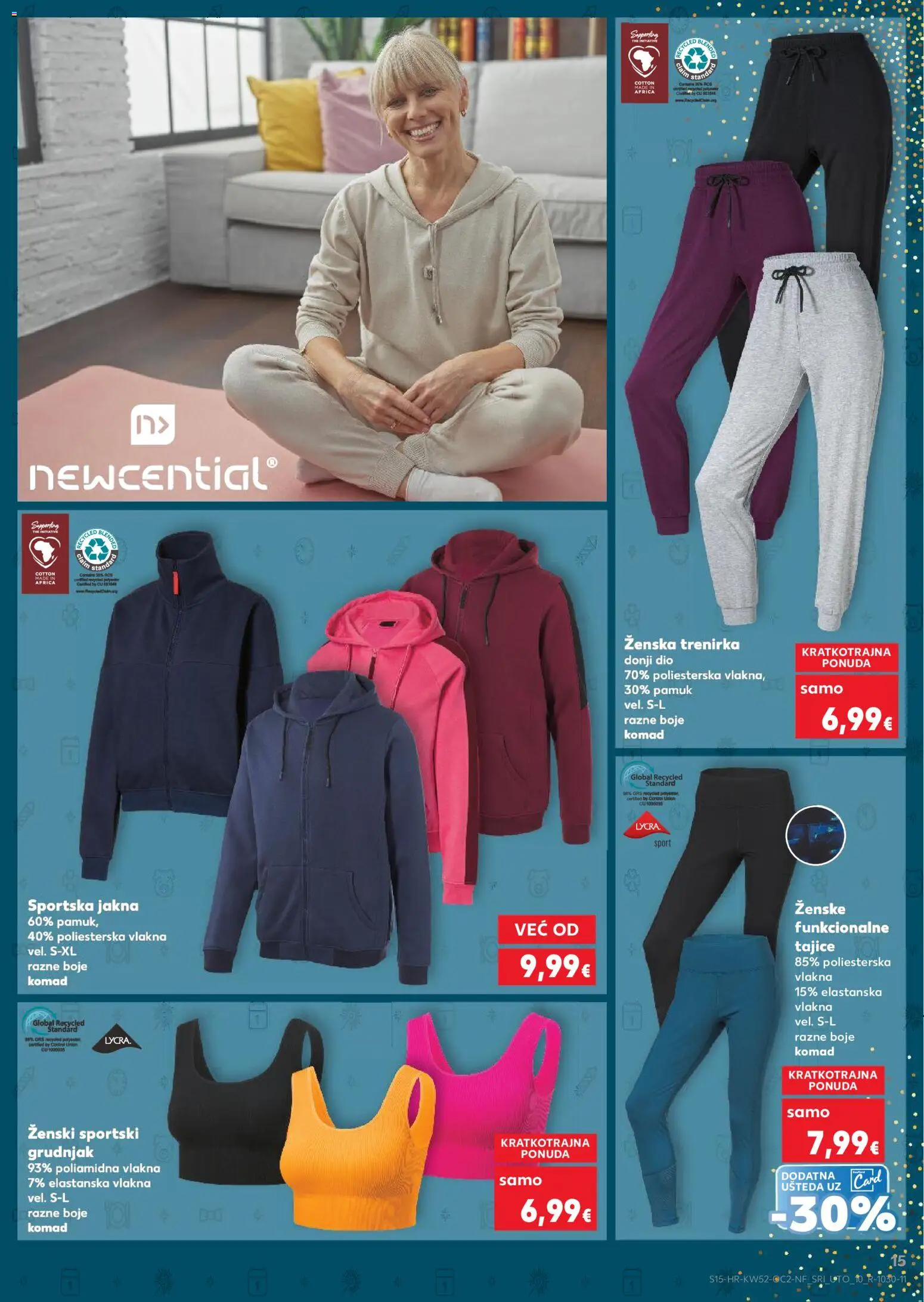 Kaufland katalog | vrijedi od 27.12.2025 | Stranica: 15 | Proizvodi: Jakna, Grudnjak, Tajice, Trenirka
