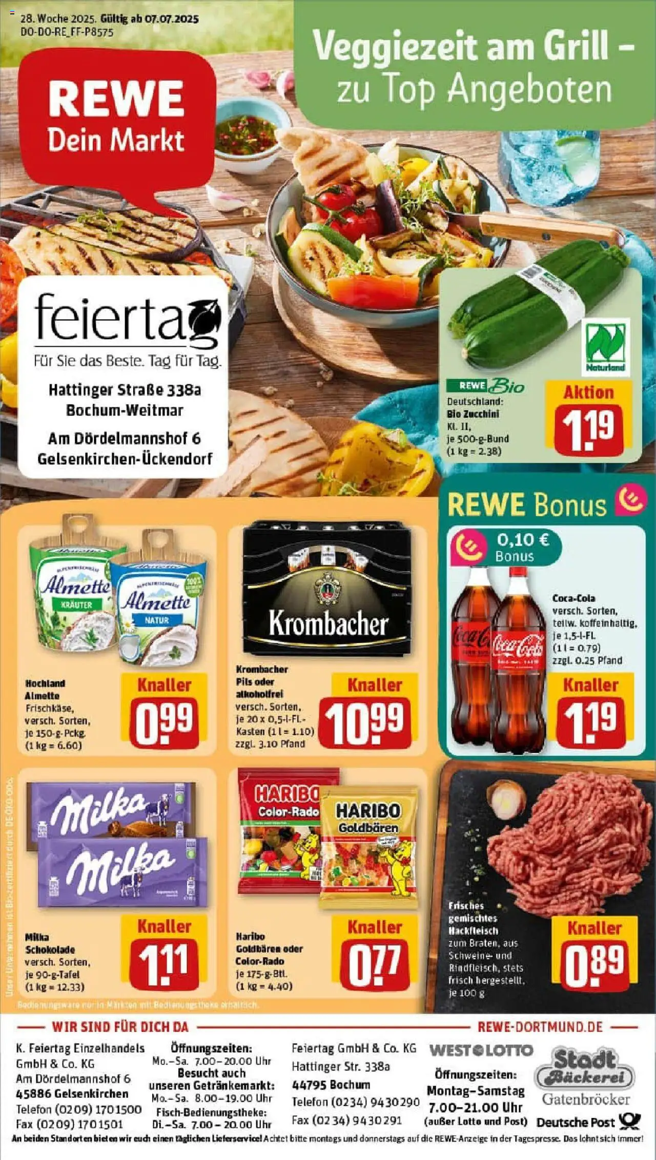 Rewe prospekt Gelsenkirchen	 - gültig ab dem 06.07.2025 | Seite: 1 | Produkte: Top, Cola, Theke, Hackfleisch