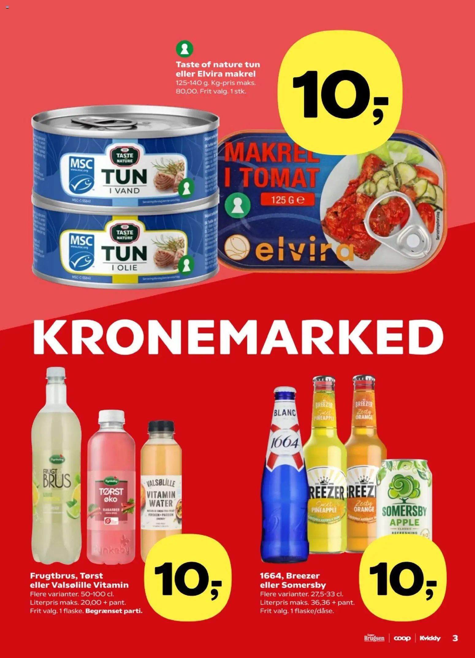 Super Brugsen tilbudsavis – gyldig fra 13.03.2026 | Side: 3 | Produkter: Rabarber, Olie, Makrel, Tun