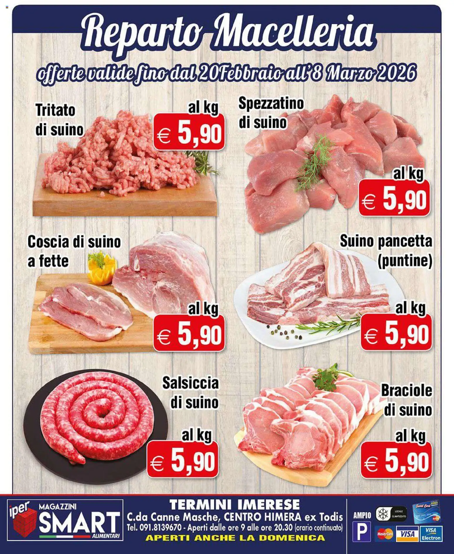 Volantino Magazzini Smart del 20.02.2026 | Pagina: 9 | Prodotti: Pancetta, Suino, Salsiccia