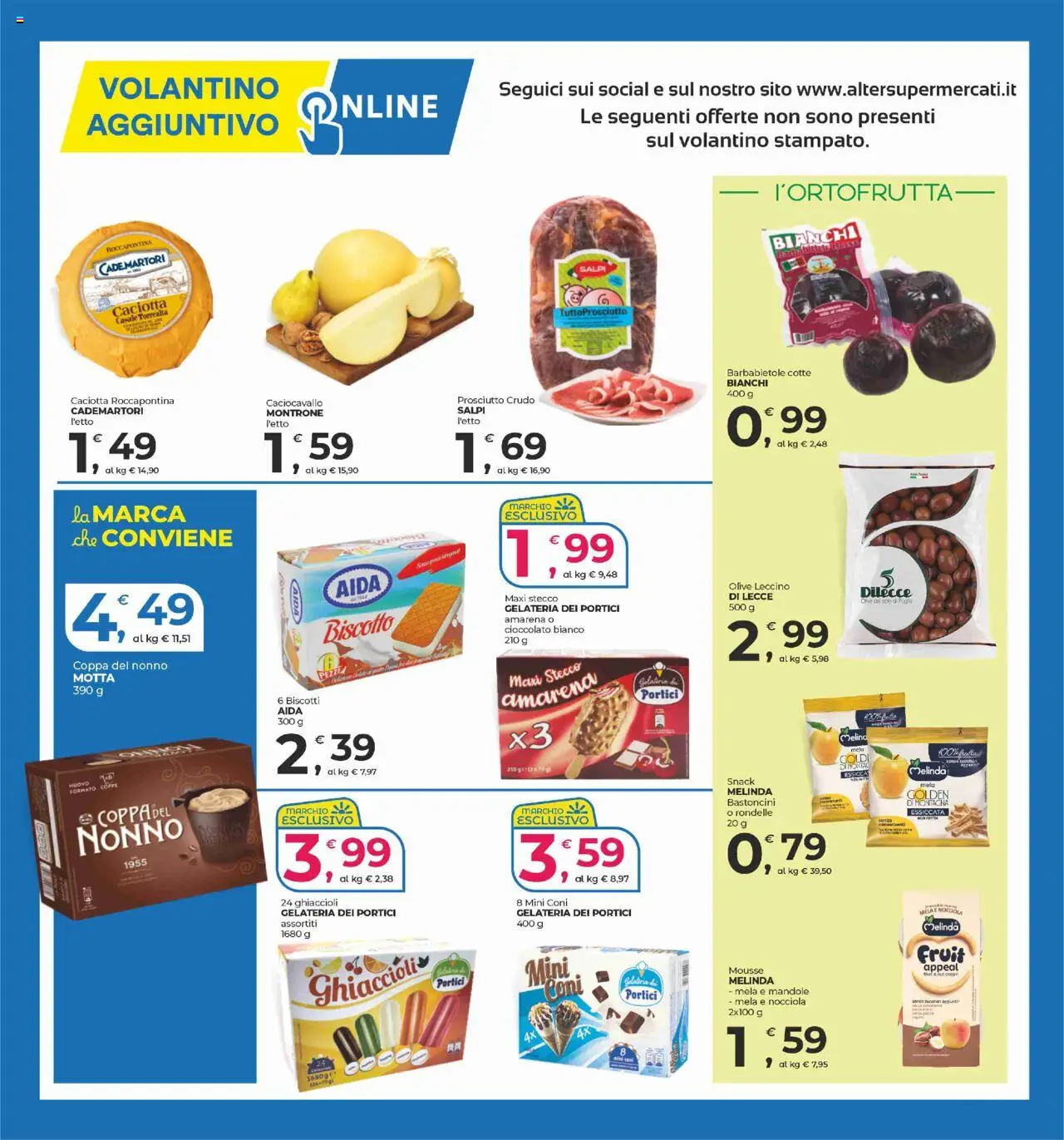 Volantino Alter Discount del 05.09.2025 | Pagina: 13 | Prodotti: Cioccolato, Ghiaccioli, Prosciutto, Amarena