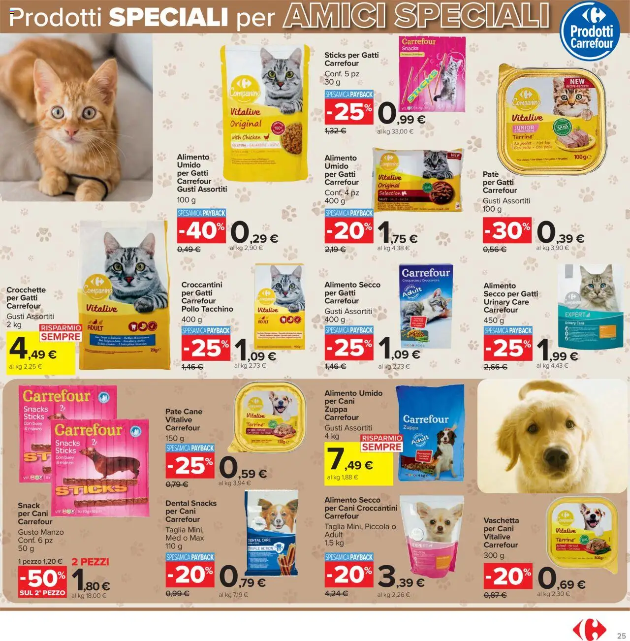Volantino Carrefour del 15.09.2025 | Pagina: 25 | Prodotti: Pollo, Manzo, Salsa, Crocchette