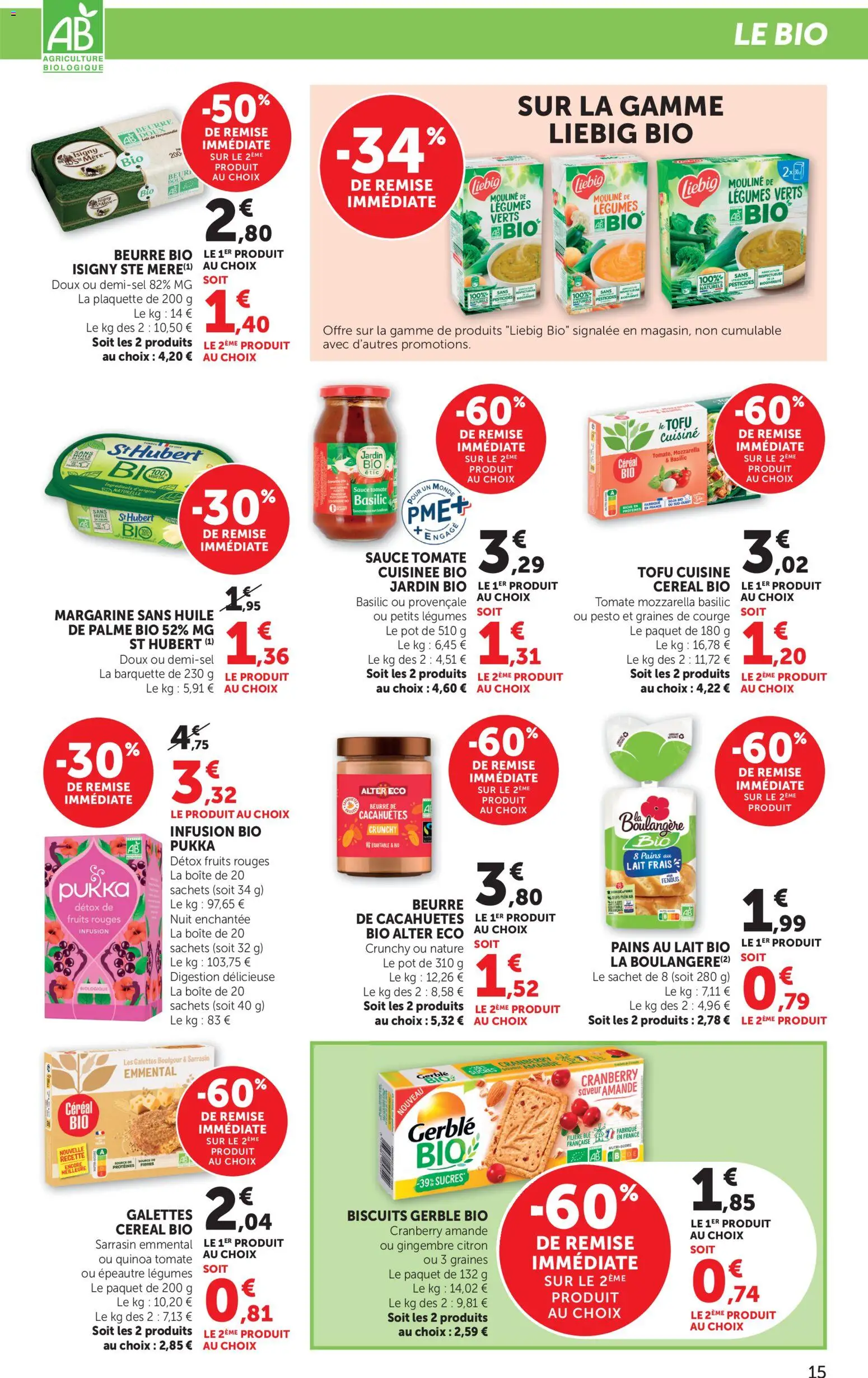 {H1} | Page: 15 | Produits: Pains au lait, Infusion, Pesto, Beurre