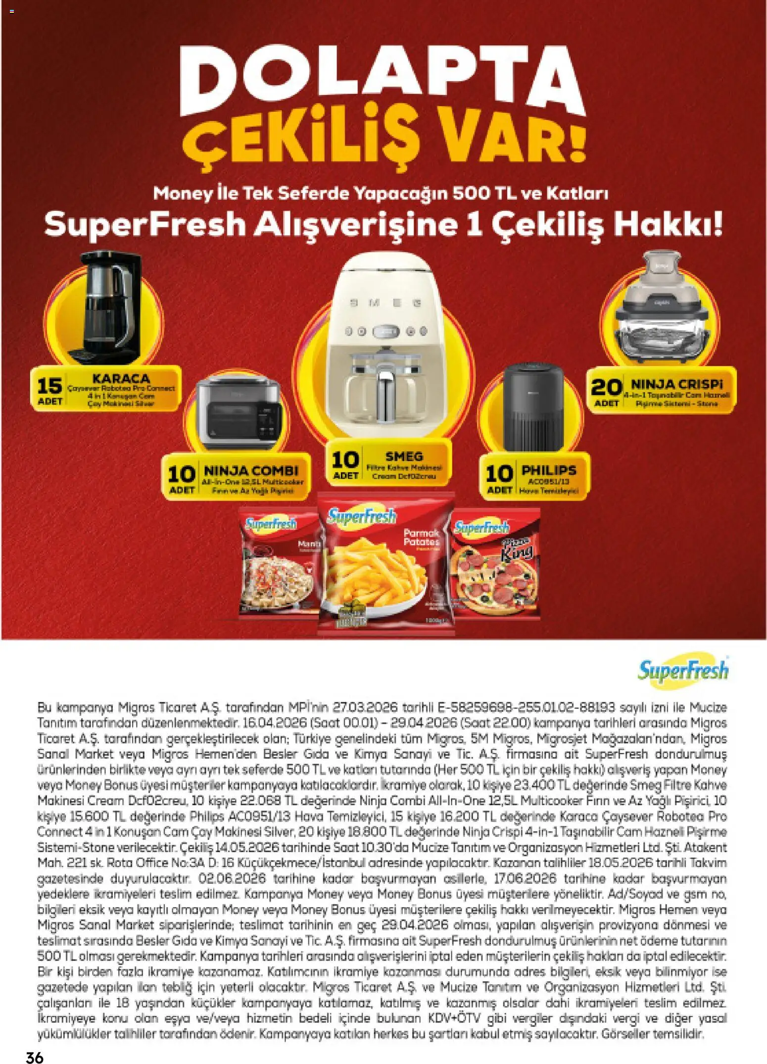 Migros Katalog - Migroskop - 16.04.2026 tarihinden itibaren geçerlidir | Sayfa: 36 | Ürünler: Çay makinesi, Kahve, Çay, Fırın