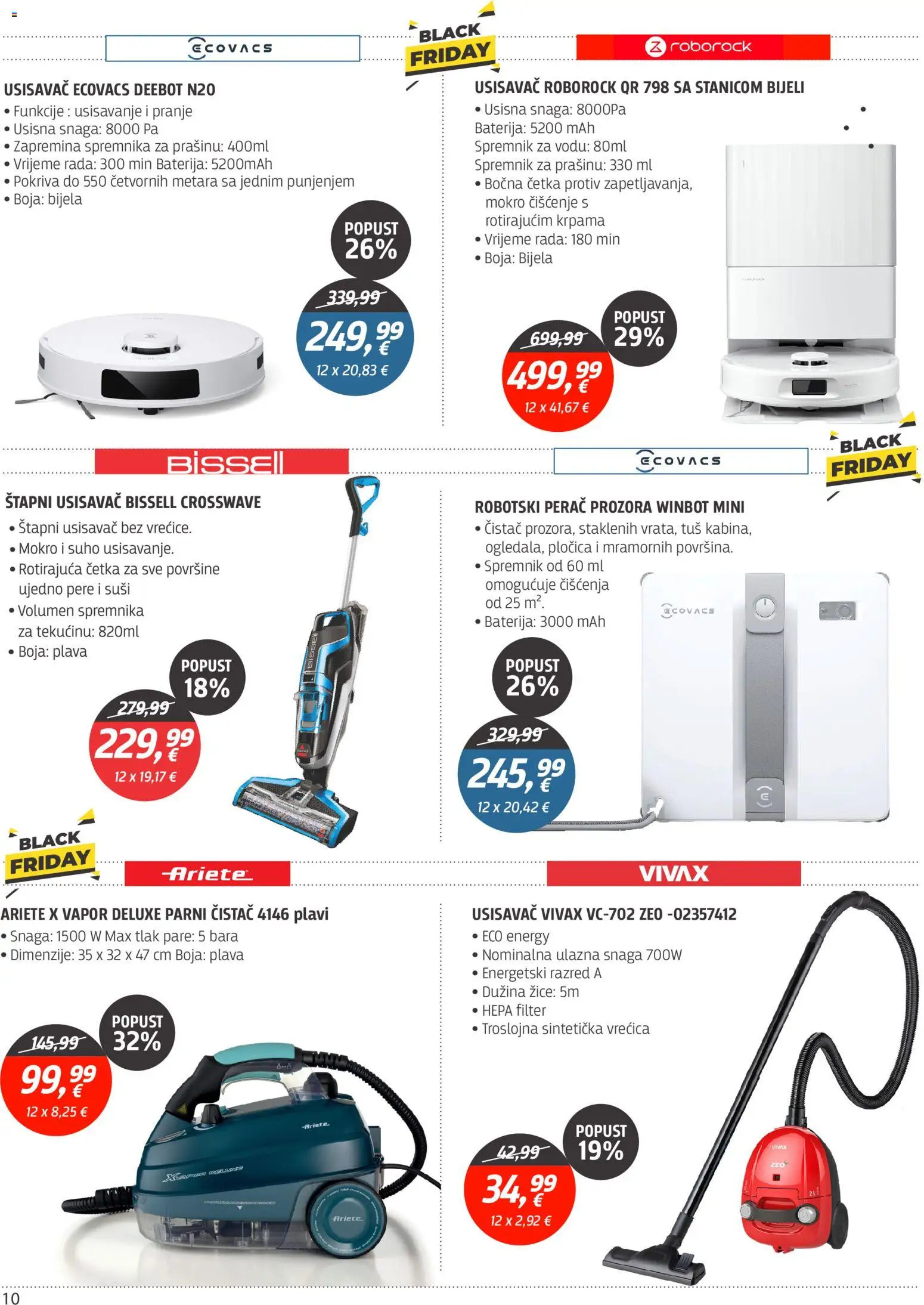 Centar Tehnike katalog | vrijedi od 03.11.2025 | Stranica: 10 | Proizvodi: Usisavač, Baterija, Tuš, Parni čistač