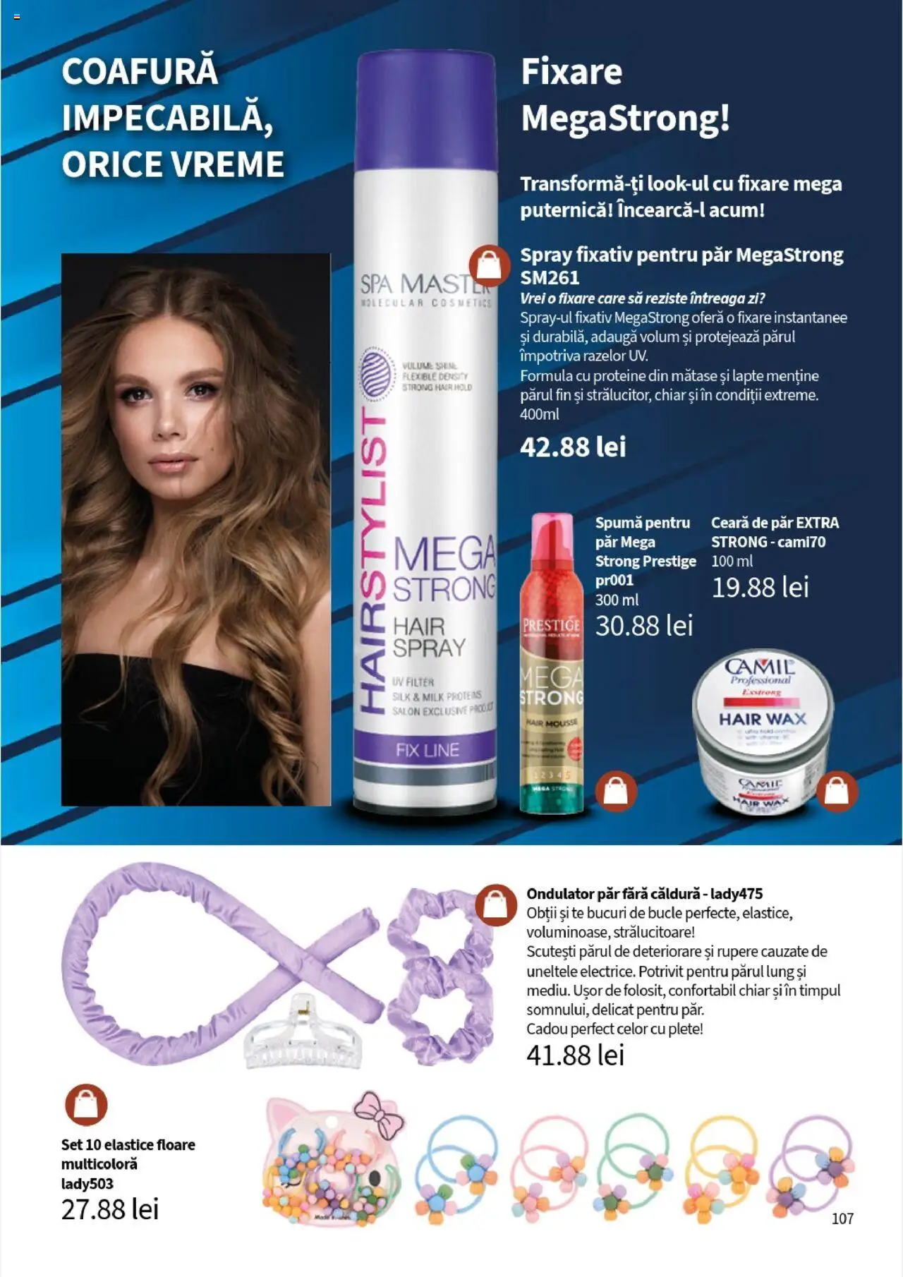 Catalog Lady’s – valabil de la 01.08.2025 | Pagină: 107 | Produse: Masaüstü kılıfı, Ondulator, Lapte, Fixativ pentru păr