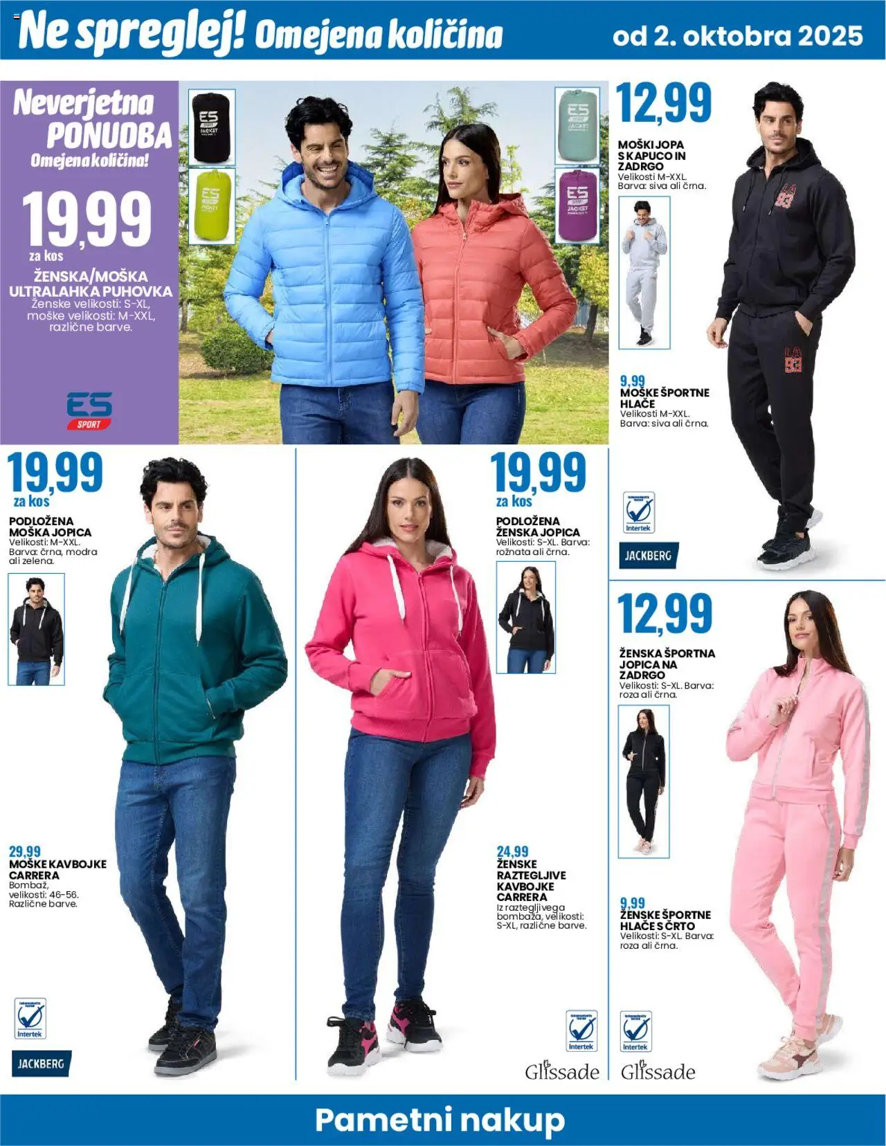 Novi Eurospin katalog ponudbe – veljaven od 02.10.2025 | Stran: 18 | Izdelki: Kos, Barva, Hlace, Kavbojke