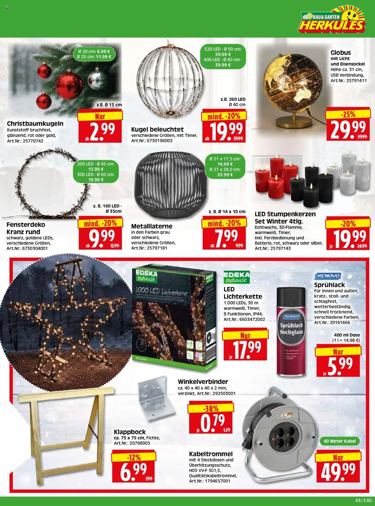 HERKULES Bau & Garten – gültig ab 20.10.2025 | Seite: 3 | Produkte: Kabel, USB