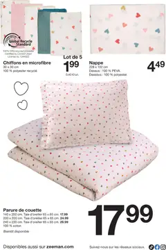 Zeeman - Prévisualisation de Zeeman catalogue Hiver valide à partir de 17.01.2026 | Page: 8 | Produits: Taie d'oreiller, Coton, Nappe, Couette