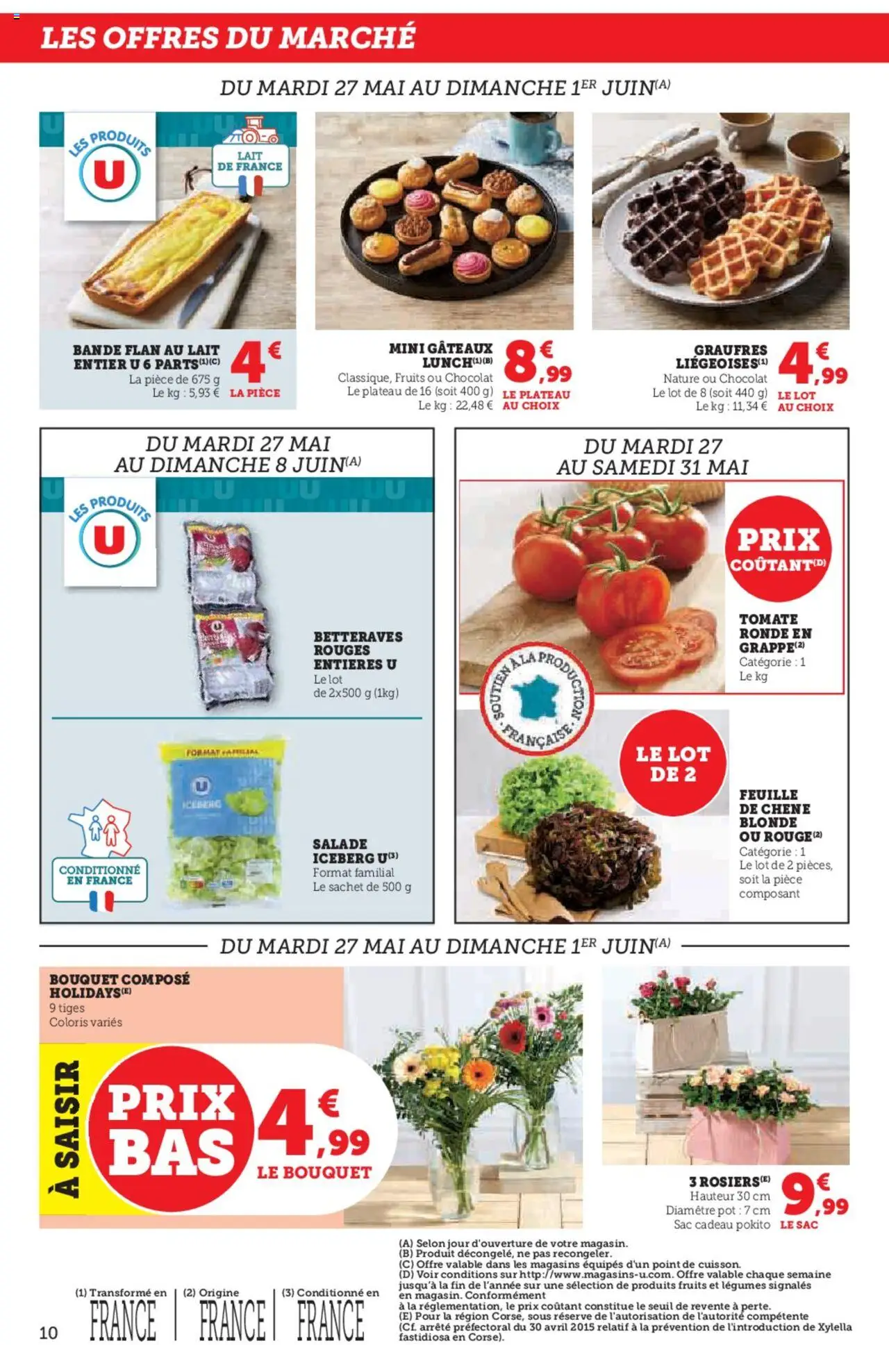  | Page: 10 | Produits: Salade, Lait entier, Plateau, Chocolat