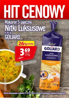 Pogląd oferty "Prim Market Promocja - Makaron Nitki Luksusowe Goliard" - ważna od 17.11.2025