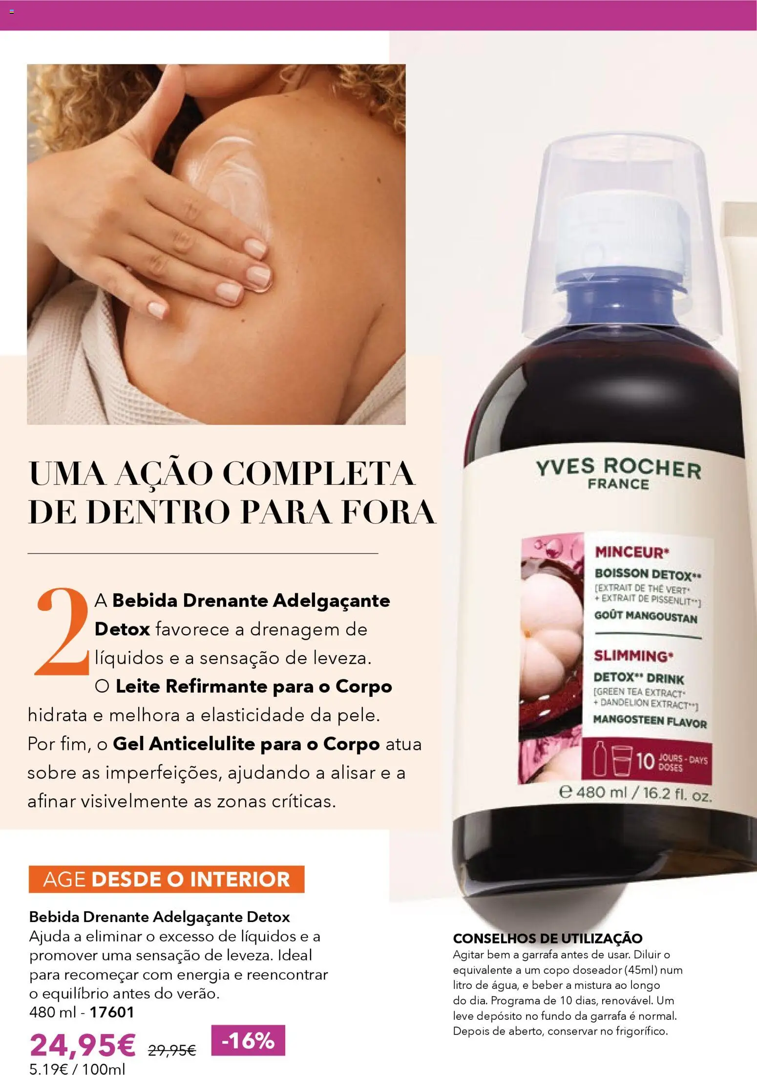 Yves Rocher catálogo 5 │ válido de 31.03.2026 | Página: 44 | Produtos: Drenante, Leite, Bebida