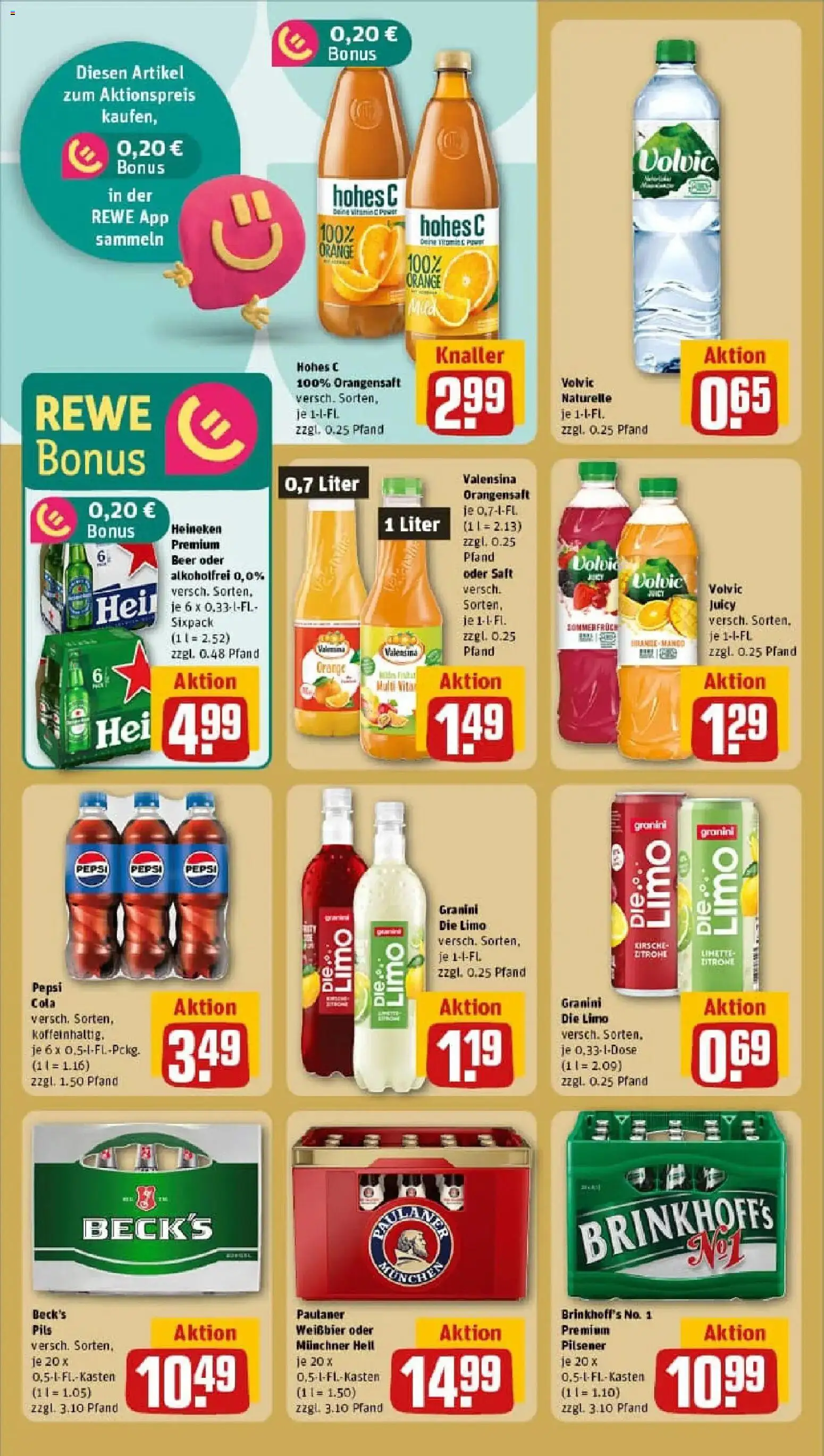 Rewe prospekt Marl	 – gültig ab 10.11.2025 | Seite: 18 | Produkte: Cola, Orangensaft, Heineken, Granini die limo