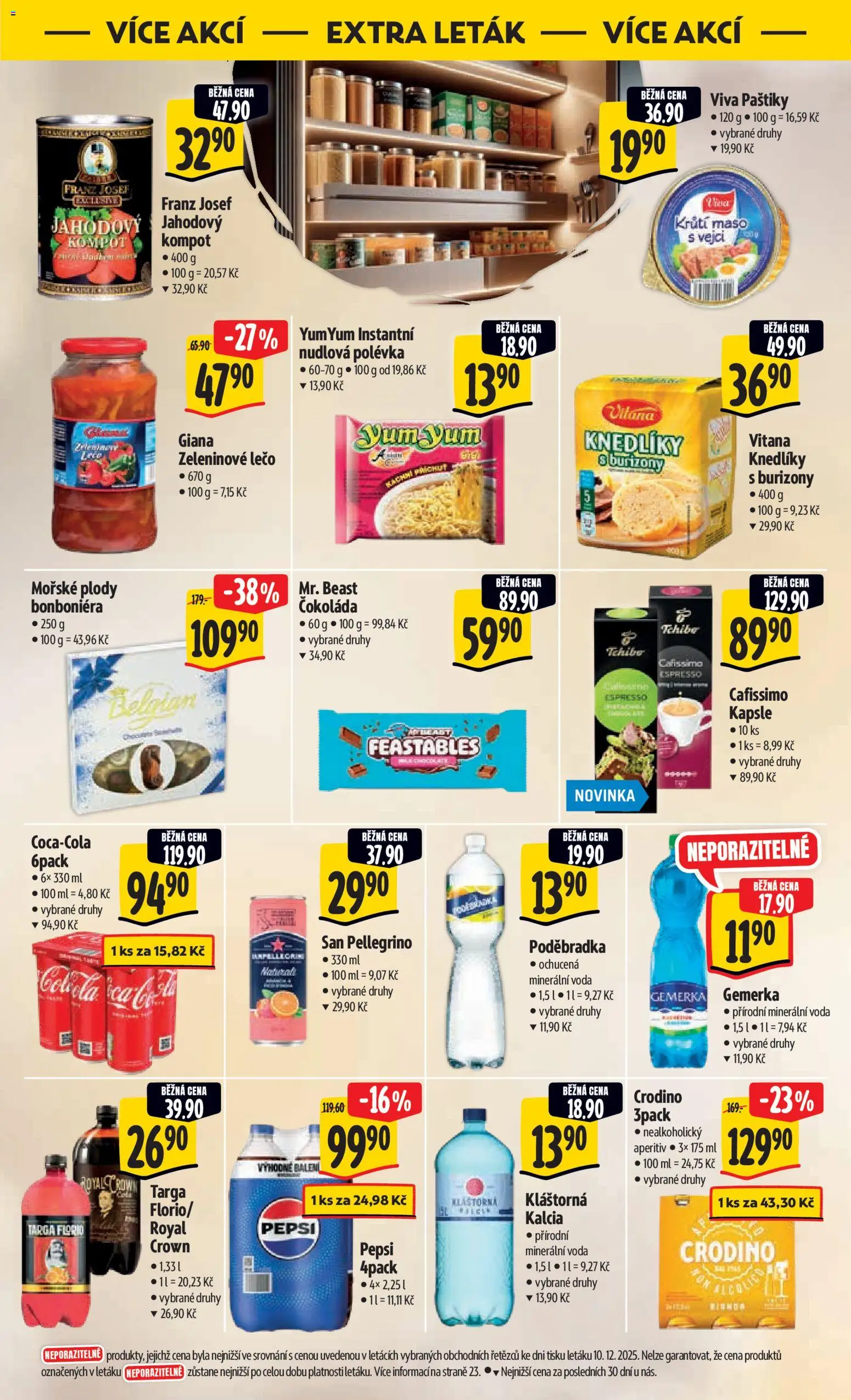 Albert leták - Hypermarket od 17.12.2025 | Strana: 44 | Produkty: Yum Yum, Bonboniéra, Burizony, Minerální voda