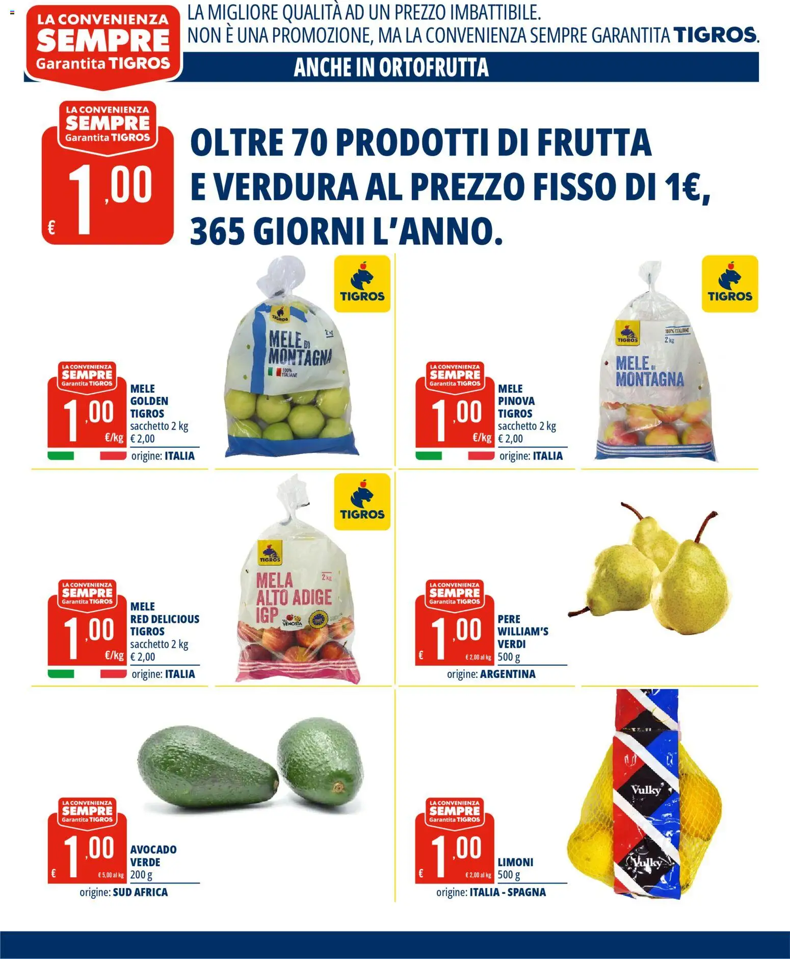 Volantino Tigros del 22.04.2026 | Pagina: 6 | Prodotti: Mele, Avocado, Frutta