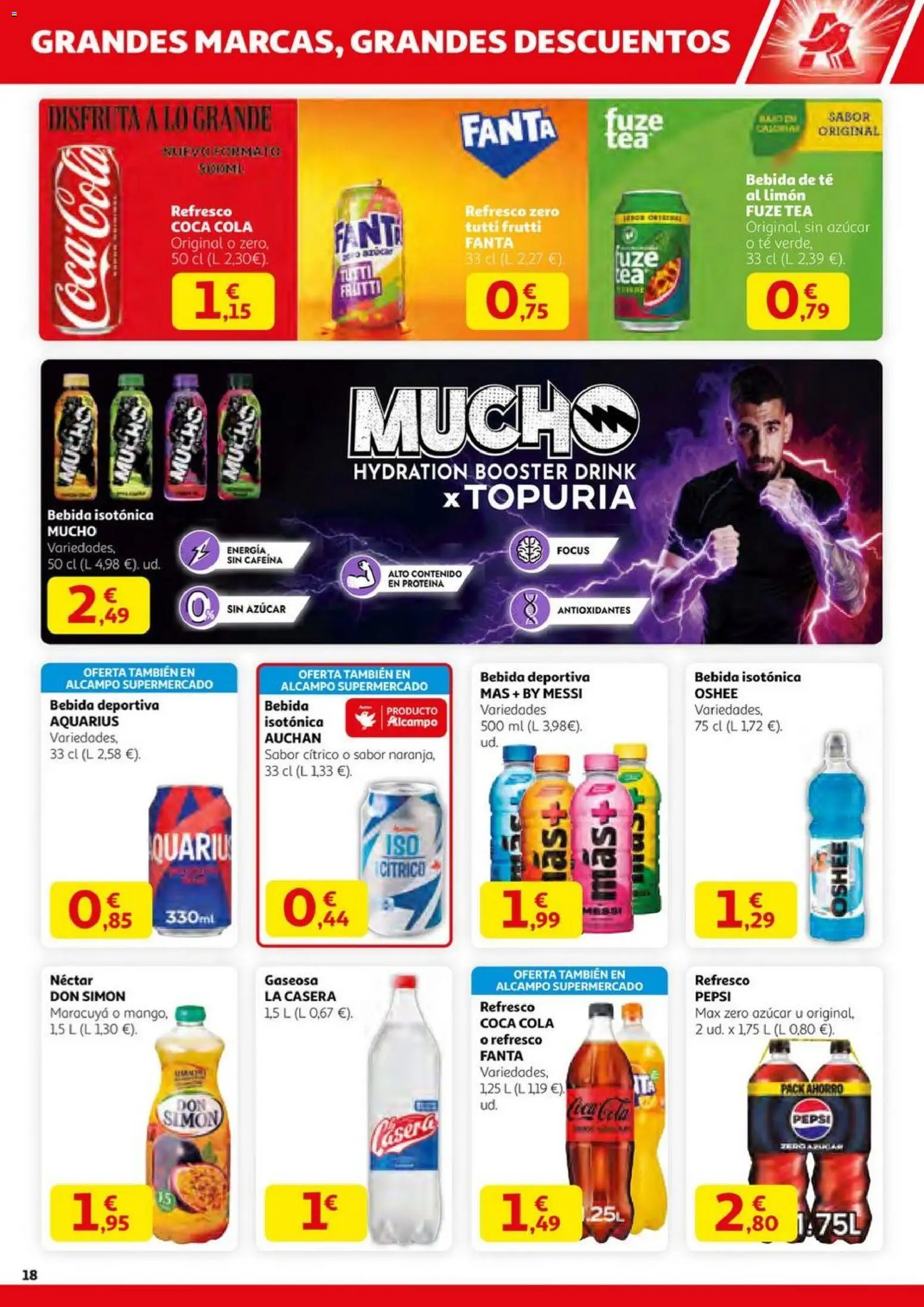 Alcampo -  HG Torrejon Unificado  │ válido desde el 23.10.2025 | Página: 18 | Productos: Té, Néctar, Gaseosa