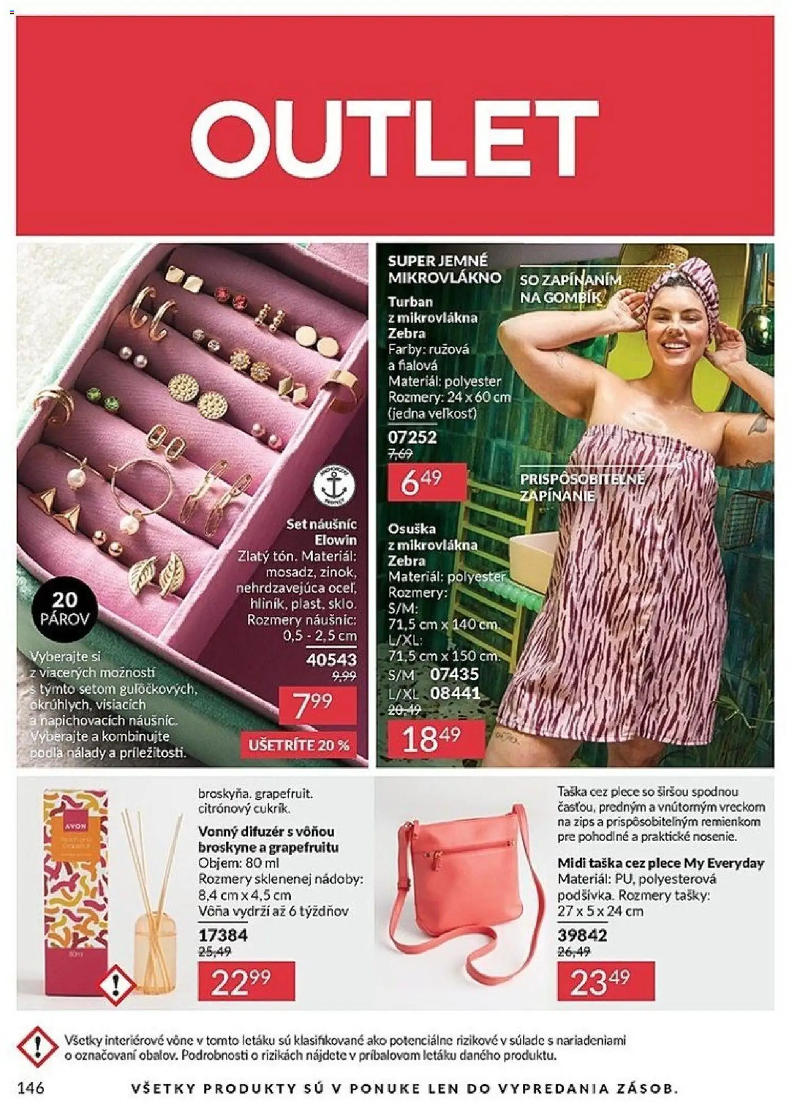 Nové Avon akcie – leták je platný od 01.02.2026 | Strana: 146 | Produkty: Difúzer, Osuška, Broskyne