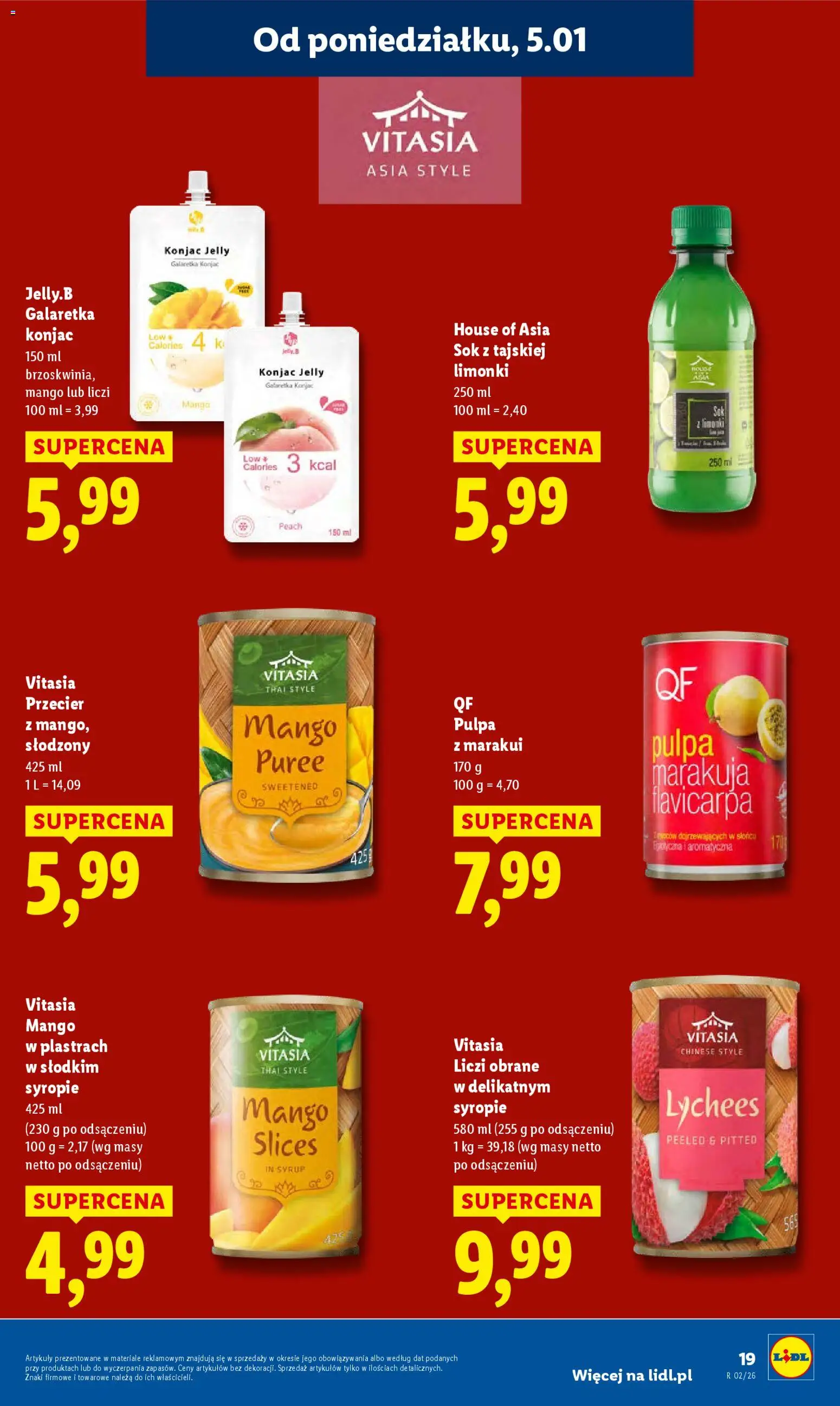 Lidl Gazetka od 05.01.2026 | Strona: 21 | Produkty: Mango, Galaretka, Sok