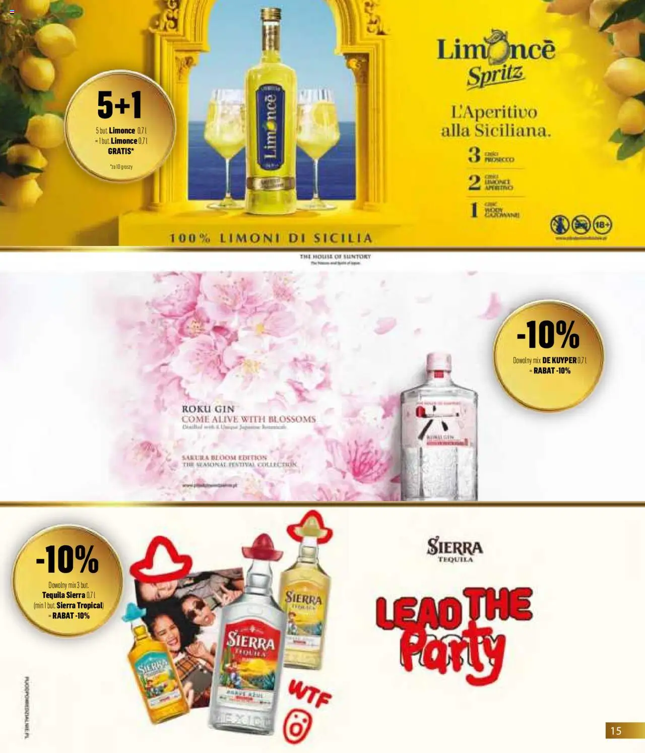 Eurocash Gazetka - Horeca od 01.06.2025 | Strona: 15 | Produkty: Tequila Sierra, Tequila, Gin