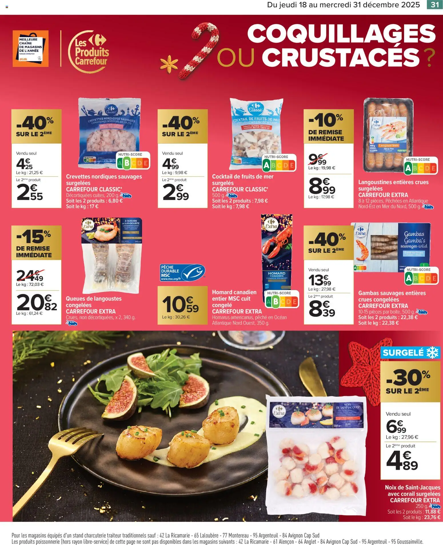 {H1} | Page: 31 | Produits: Poissonnerie, Crevettes, Homard, Noix