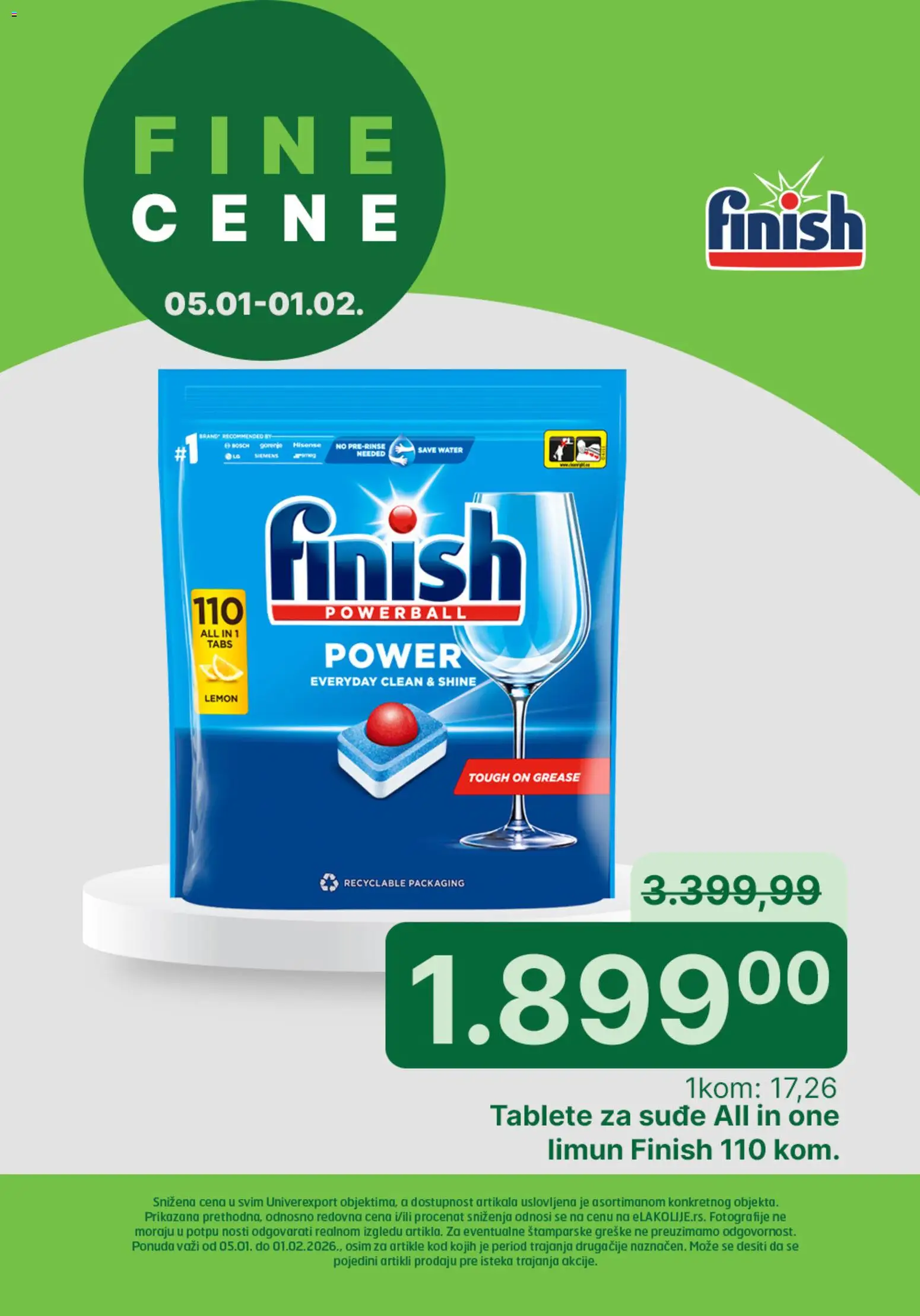 Univerexport katalog - važi od 05.01.2026 | Strana: 1 | Proizvode: Finish, Limun