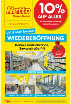 Netto Marken-Discount Wiedereröffnung Berlin-Friedrichsfelde gültig ab dem 26.08.2025