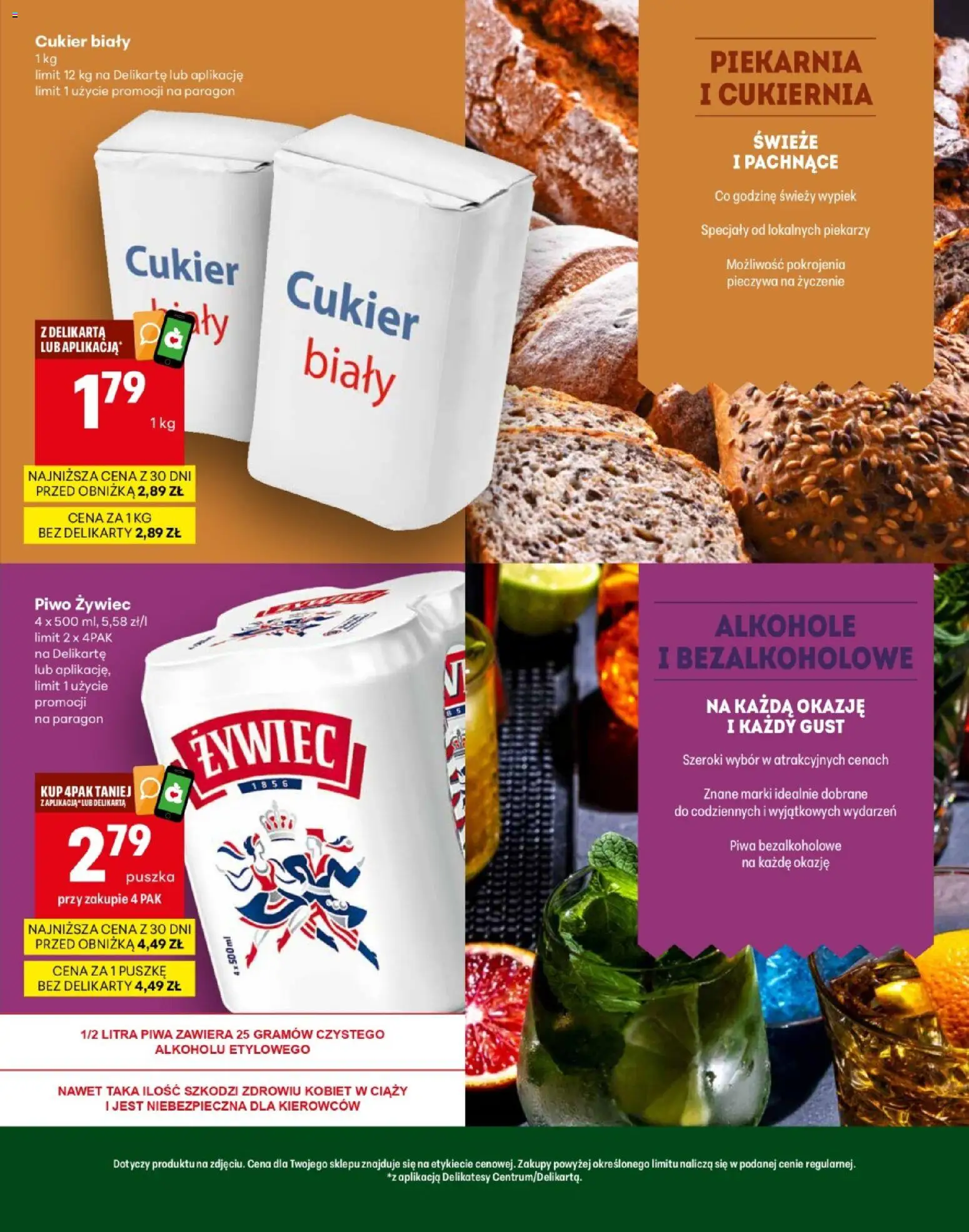Delikatesy Centrum gazetka - Janowiec Kościelny Otwarcie od 23.04.2026 | Strona: 3 | Produkty: Piekarnia, Delikatesy, Cukier biały, Piwo