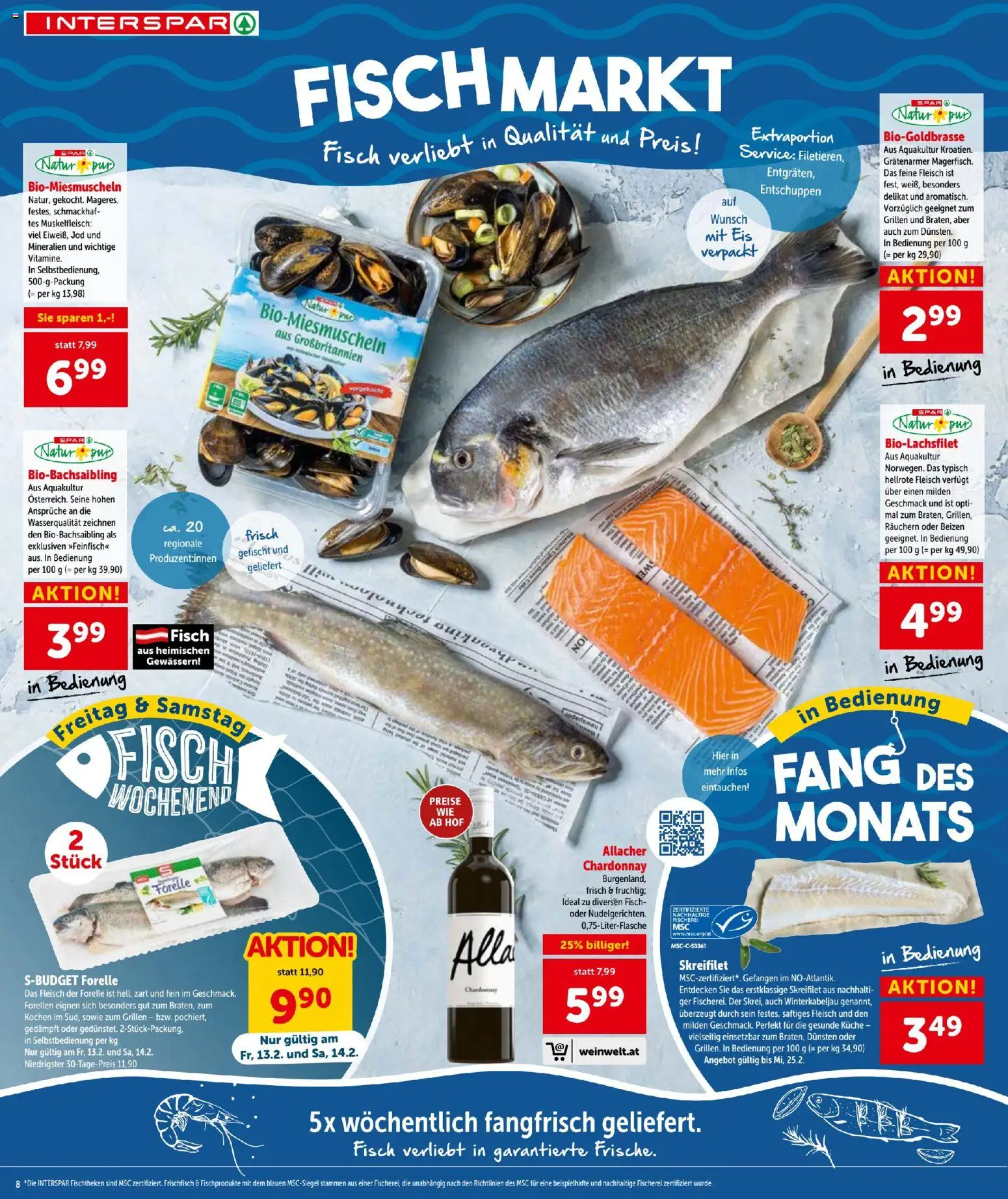 Interspar Flugblatt gültig ab 12.02.2026 | Seite: 8 | Produkte: Eis, Fisch