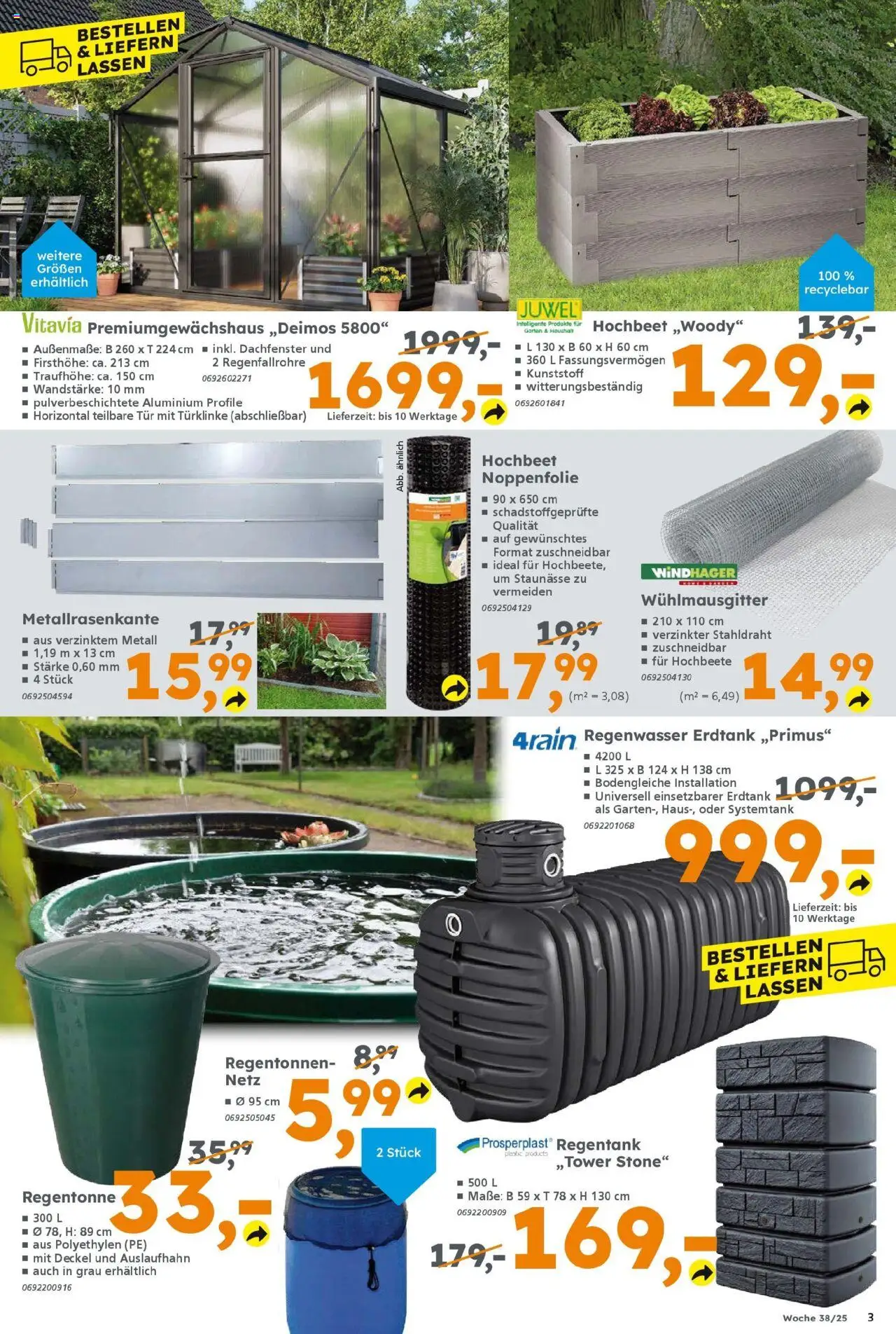 Globus Baumarkt prospekt Wittlich	 – gültig ab 14.09.2025 | Seite: 3 | Produkte: Hochbeet, Tür
