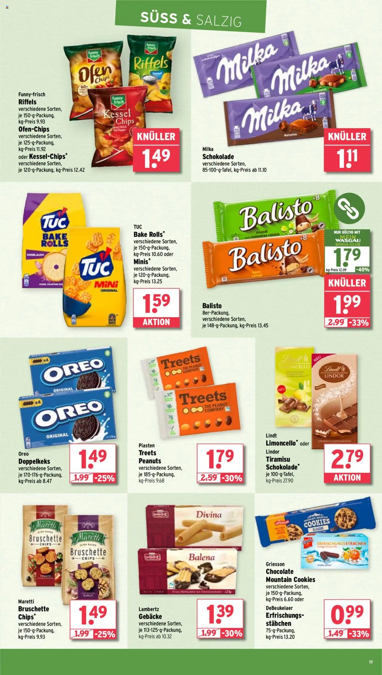 Wasgau Prospekt 	 - gültig ab dem 18.08.2025 | Seite: 19 | Produkte: Ofen, Funny frisch, Milka, Limoncello