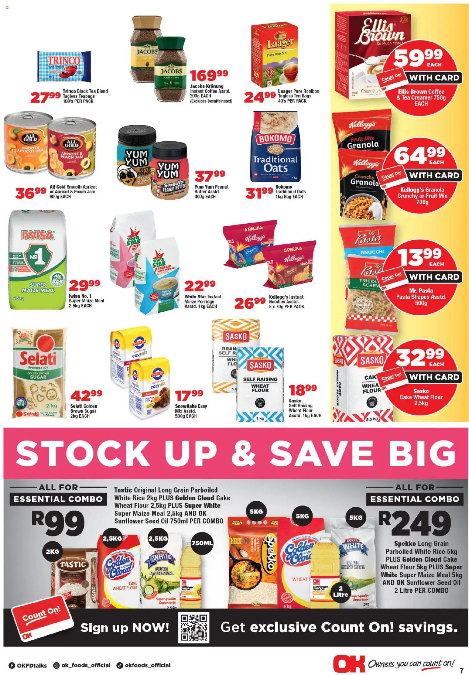 New OK Foods catalogue – valid from 11.03.2026 | Page: 7 | Products: Cake, Flour, Pasta, Fruit