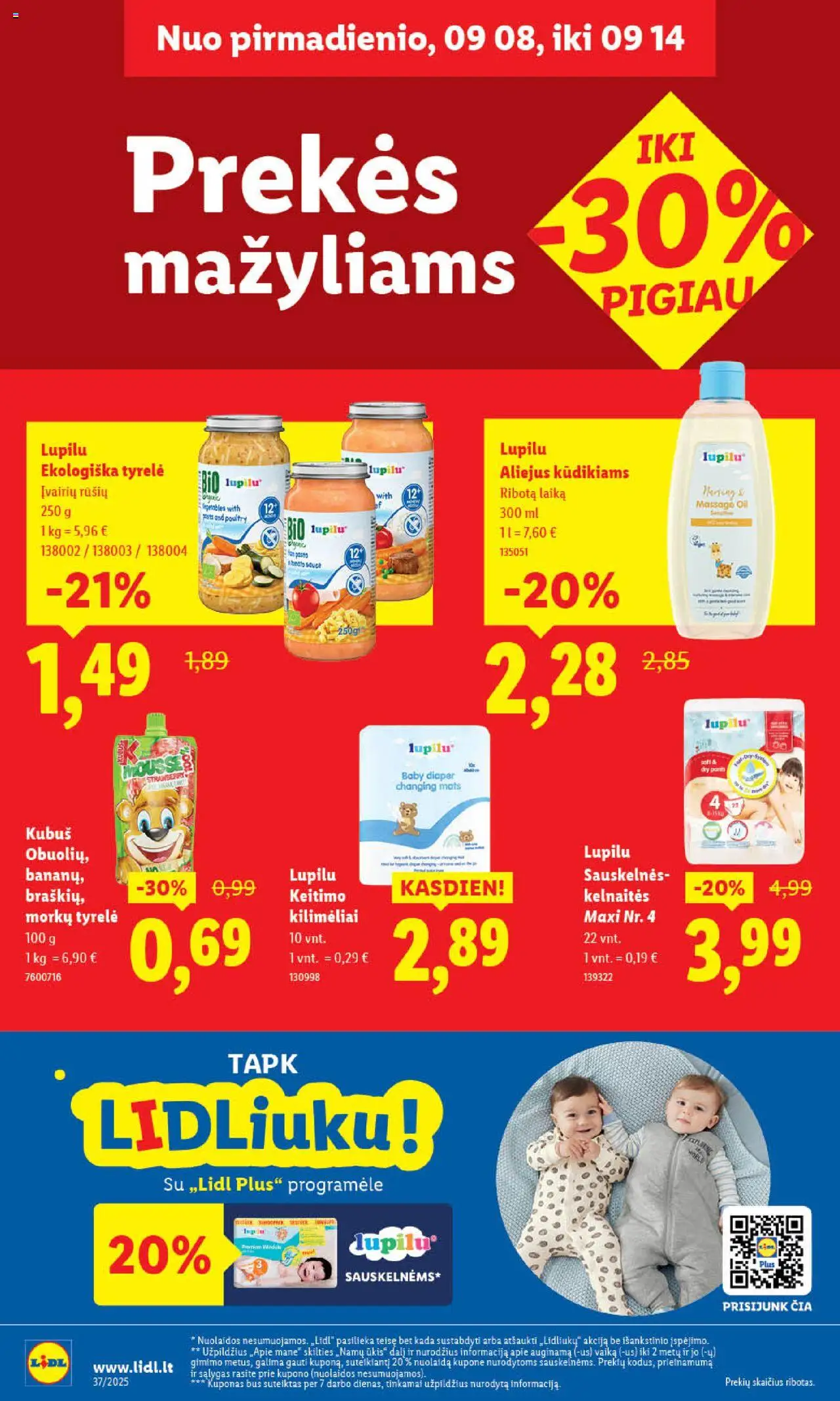 LIDL akcijos nuo 08.09.2025 | Puslapis: 38 | Prekių: Aliejus, Kelnaitės