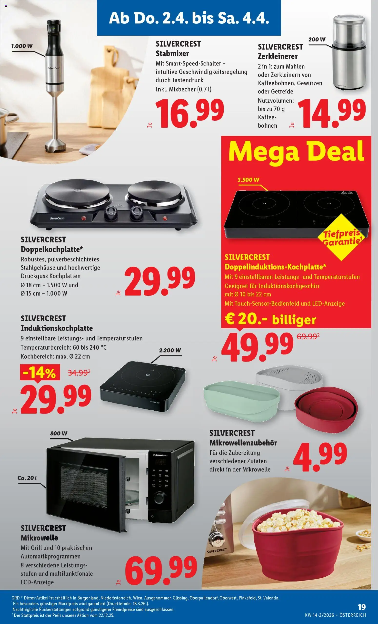 Lidl Flugblatt - Eisenstadt, Ebenfurth, Mattersburg gültig ab 02.04.2026 | Seite: 21 | Produkte: Getreide, Mikrowelle, Grill, Kaffee