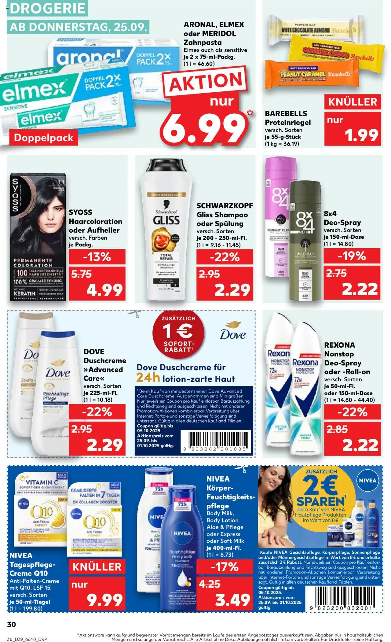 Kaufland Prospekt 	 – gültig ab 25.09.2025 | Seite: 30 | Produkte: Aufheller, Creme, Deodorant, Duschcreme