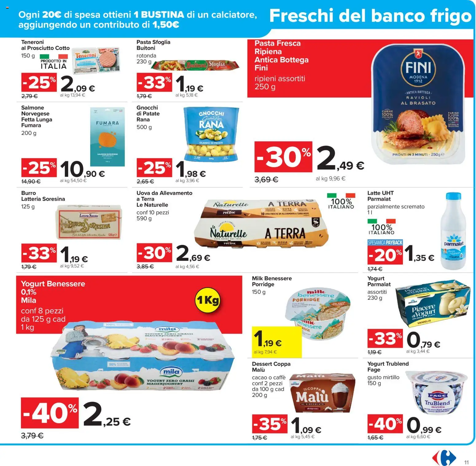 Volantino Carrefour del 02.12.2025 | Pagina: 11 | Prodotti: Yogurt, Uova, Cioccolato, Terra