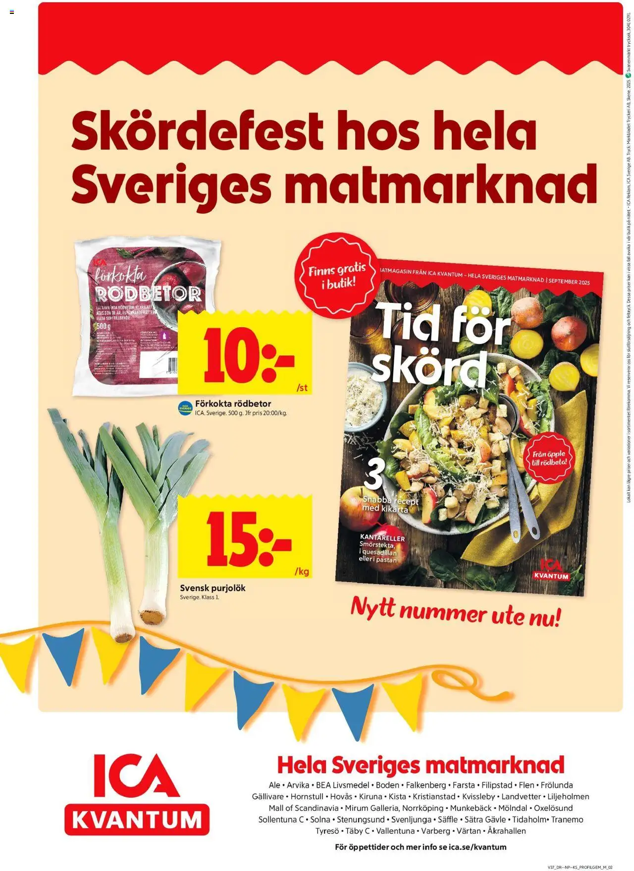 ICA Kvantum reklamblad aktuell från 08.09.2025 | Sida: 6 | Produkter: Rödbeta, Äpple