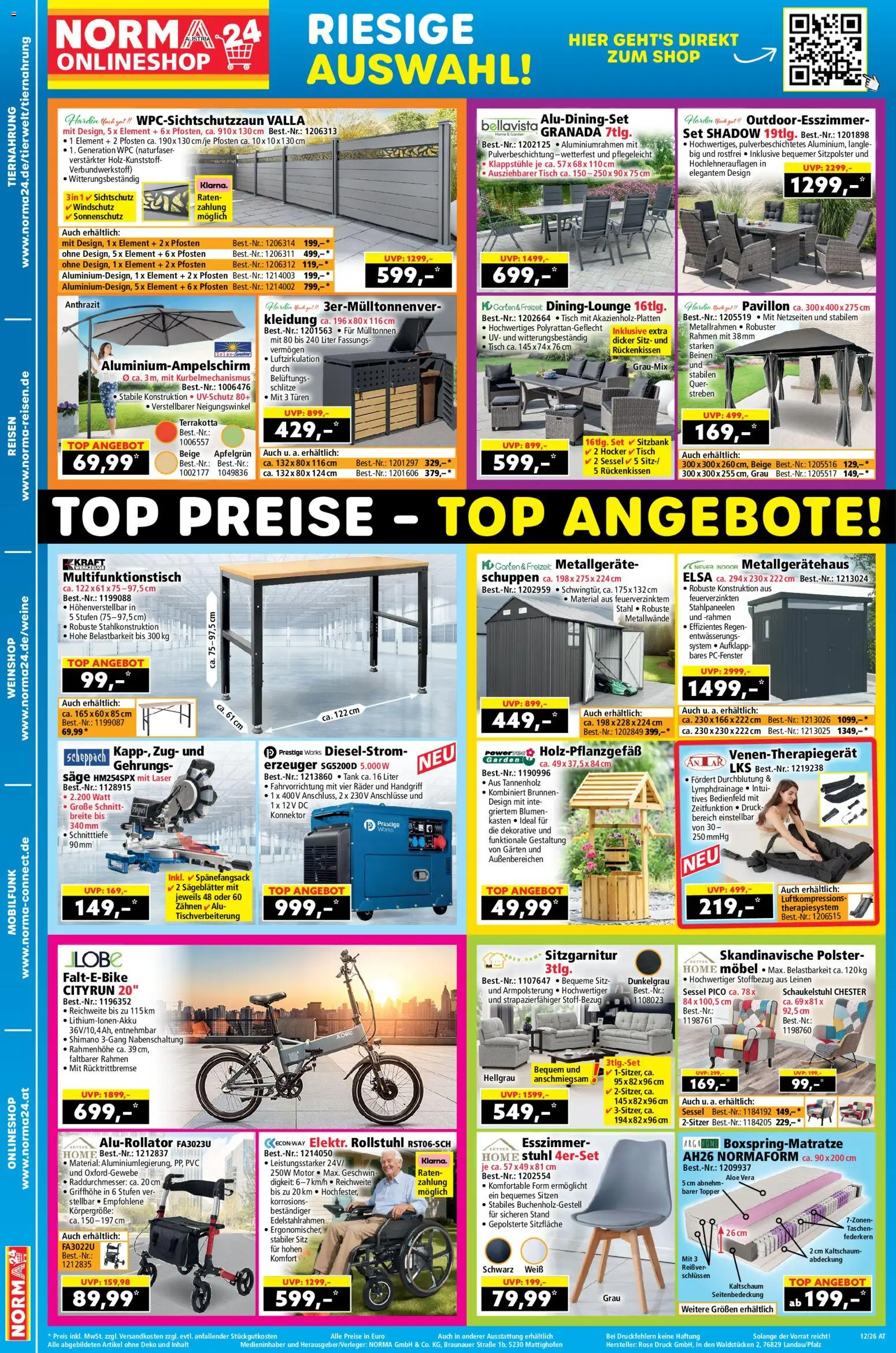 Norma Online shop gültig ab 16.03.2026 | Seite: 2 | Produkte: Sessel, Tisch, Stuhl