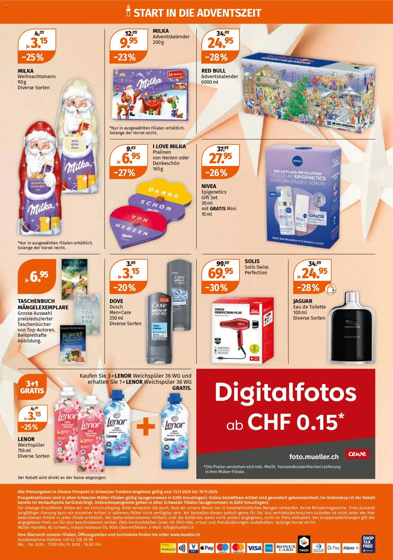 Müller Aktionen – gültig ab 13.11.2025 | Seite: 24 | Produkte: Toilette, Eau de toilette, Weichspüler, Uhr