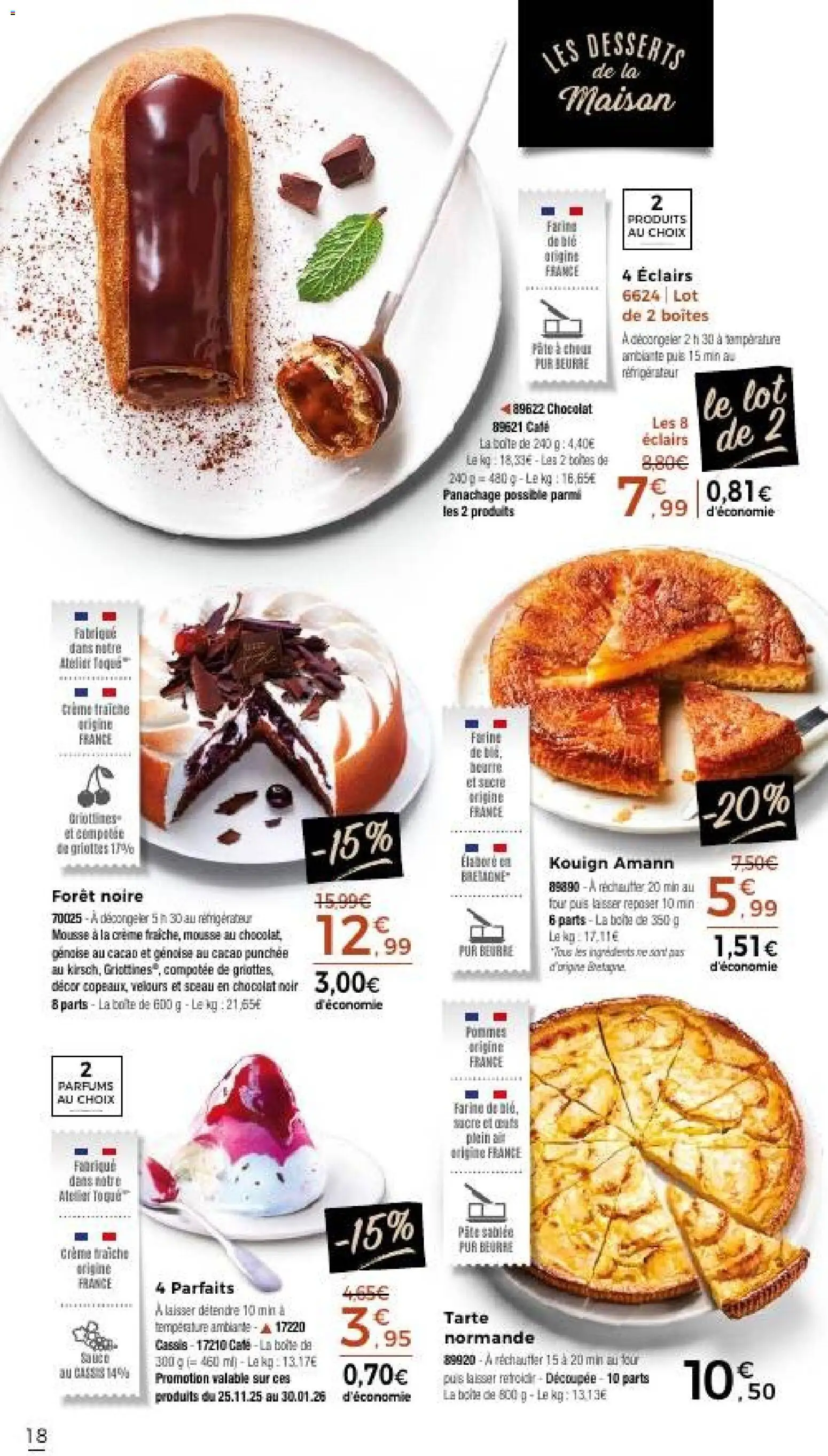 {H1} | Page: 18 | Produits: Cassis, Four, Beurre, Crème