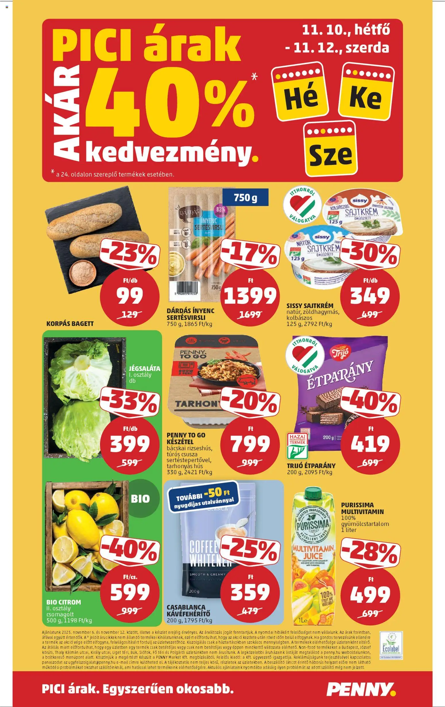 PENNY akciós ujság - amely érvényes a következő dátumtól: 06.11.2025 | Oldal: 28
