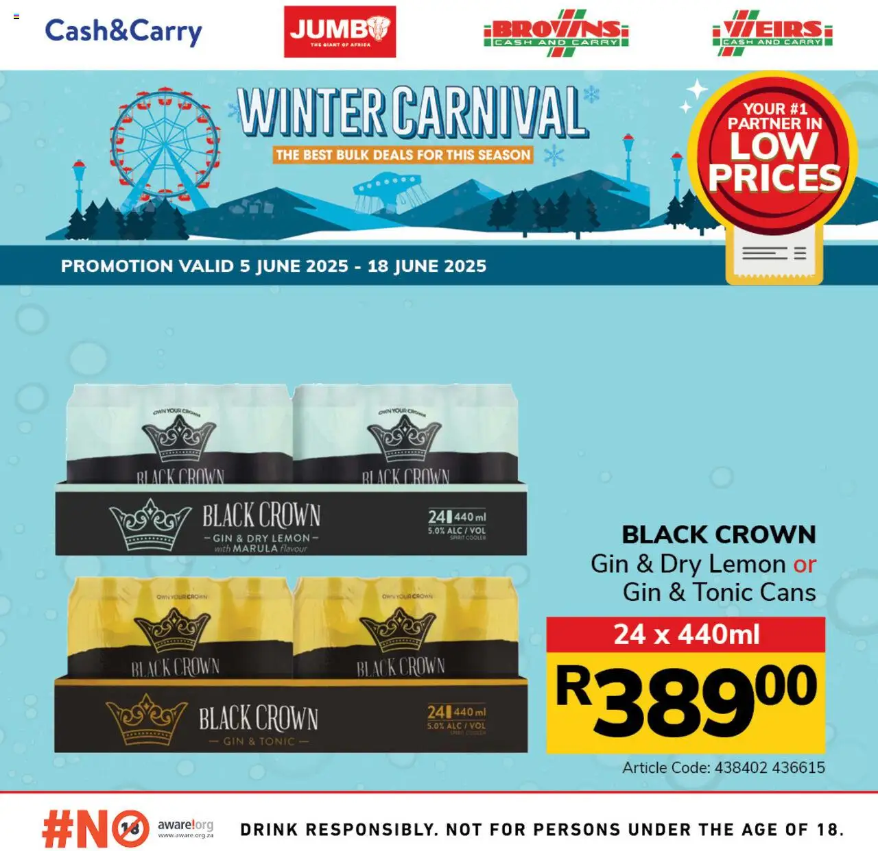 Jumbo Liquor Deals │ valid from 05.06.2025 | Page: 6 | Products: Tonic, Cooler, Gin, Lemon