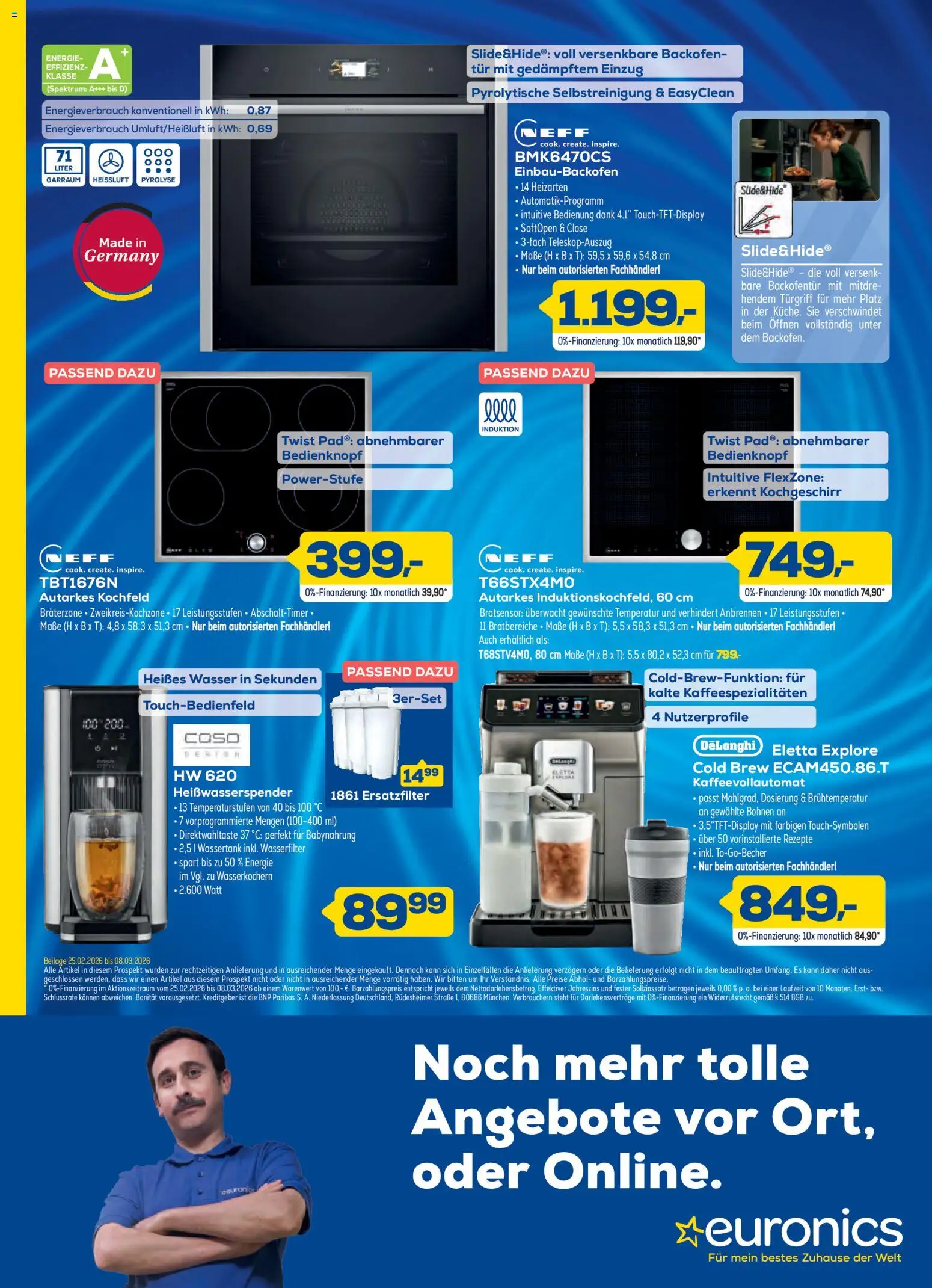 Euronics Prospekt 	 – gültig ab 25.02.2026 | Seite: 16 | Produkte: Neff, Tür, Babynahrung, Wasser