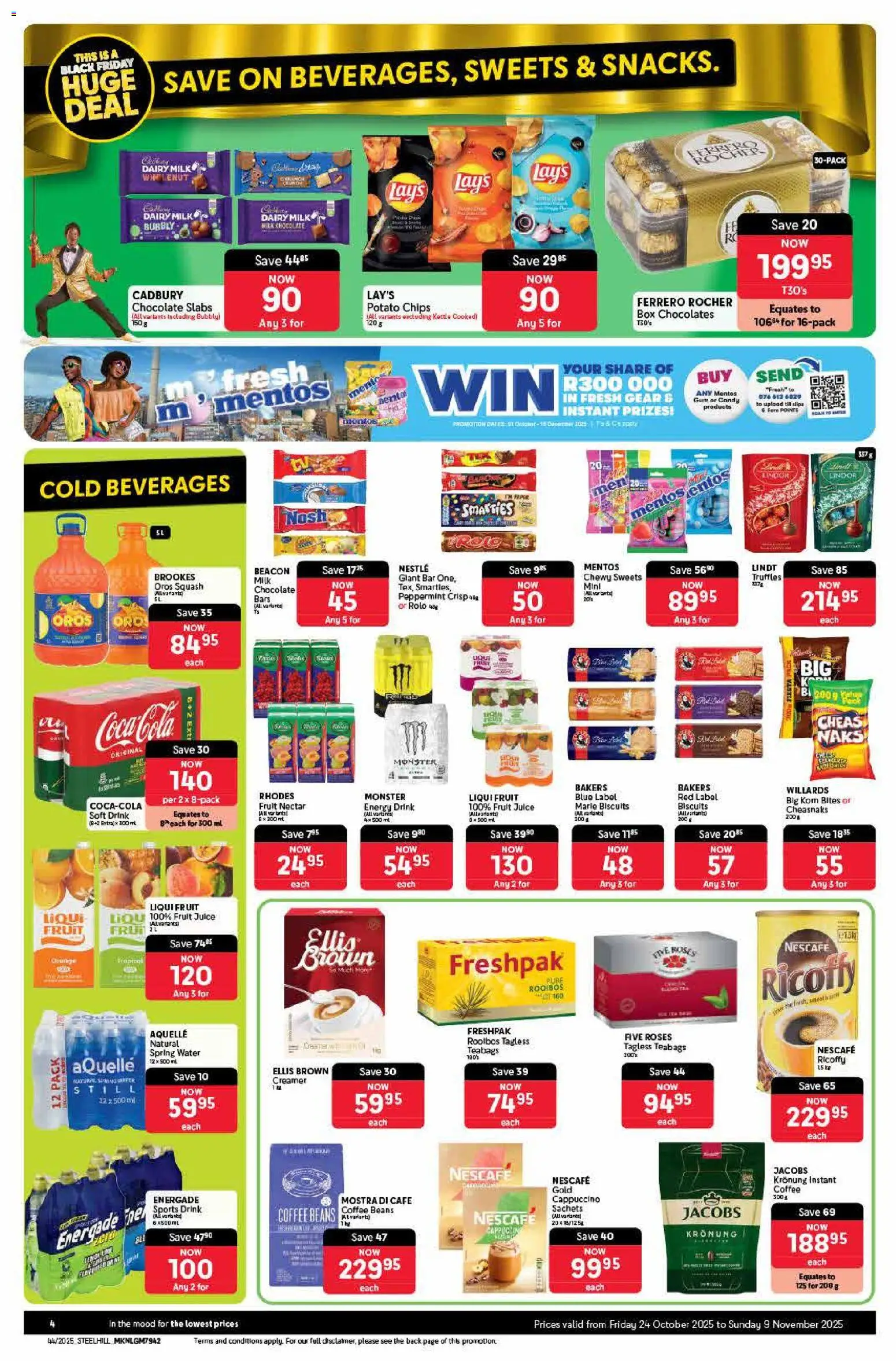 New Makro catalogue – valid from 24.10.2025 | Page: 4 | Products: Sweets, Beans, Squash, Juice