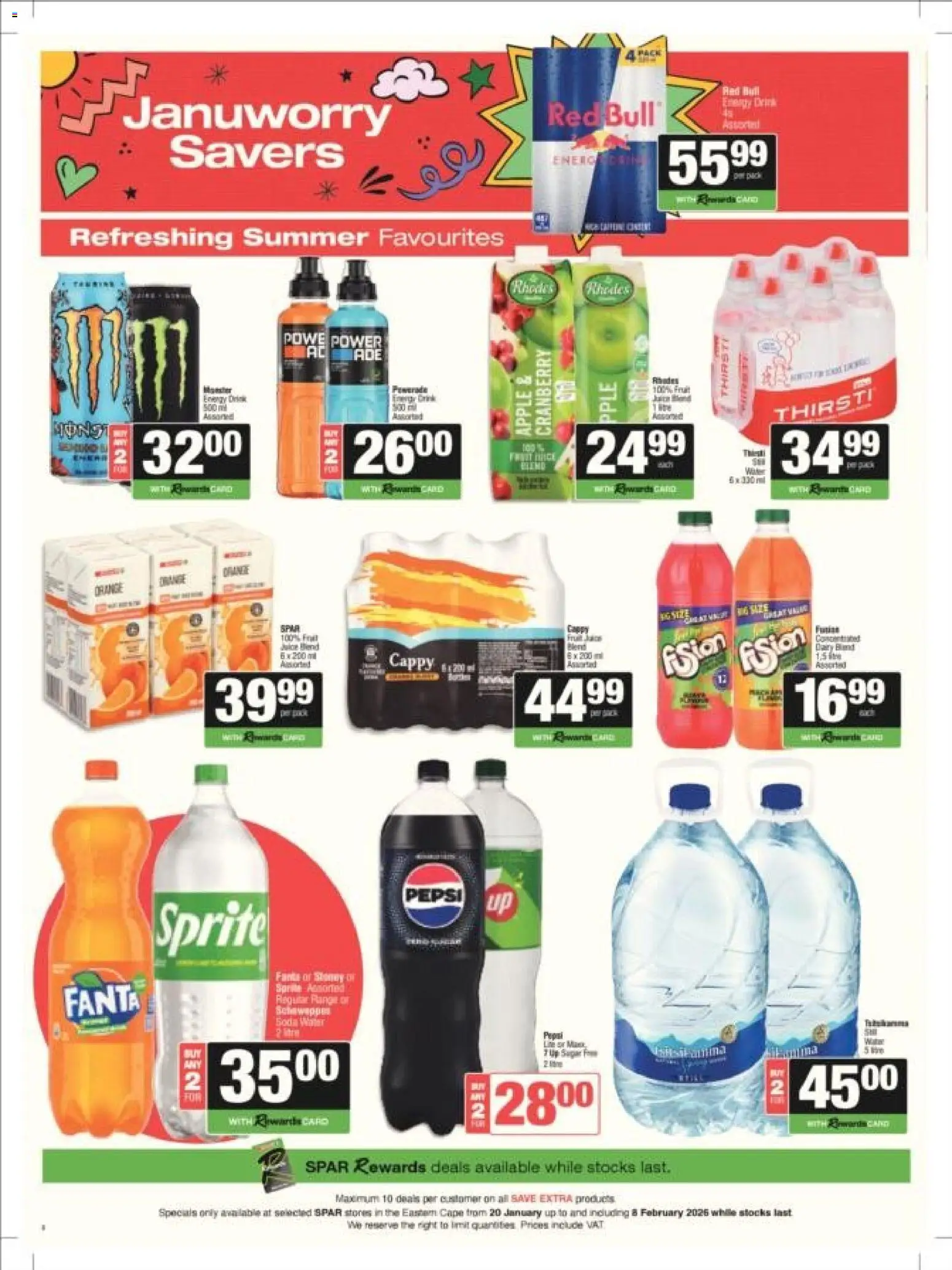 New Spar catalogue – valid from 20.01.2026 | Page: 8 | Products: Fanta, Sprite, Stoney