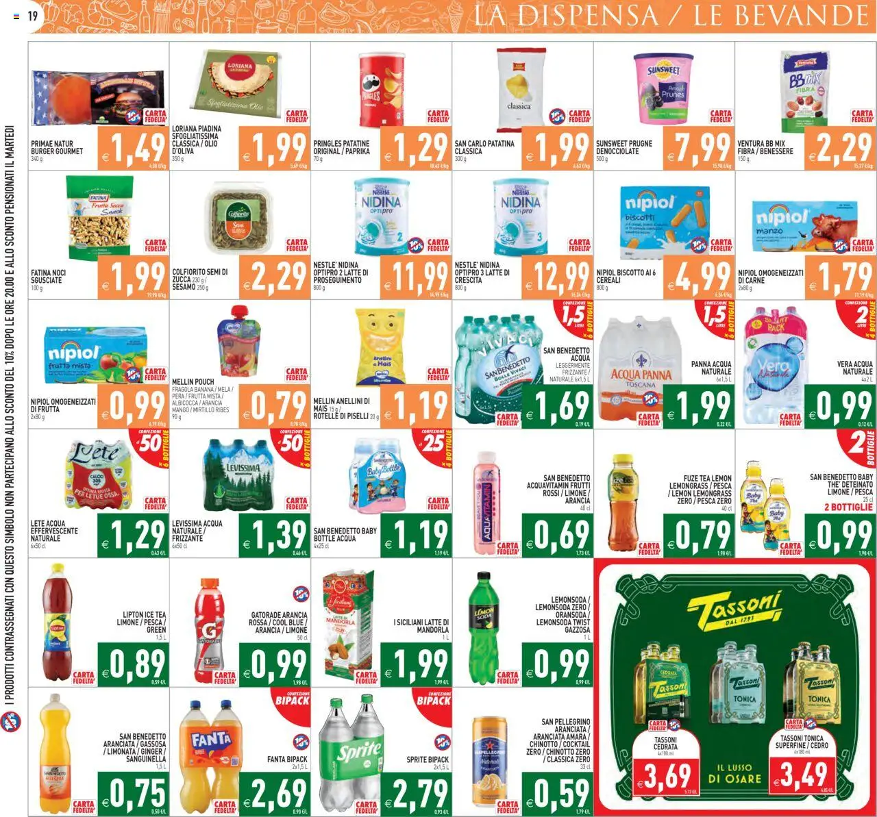 Volantino PIM Supermercati del 13.06.2025 | Pagina: 19 | Prodotti: Cereali, Panna, Acqua, Zucca