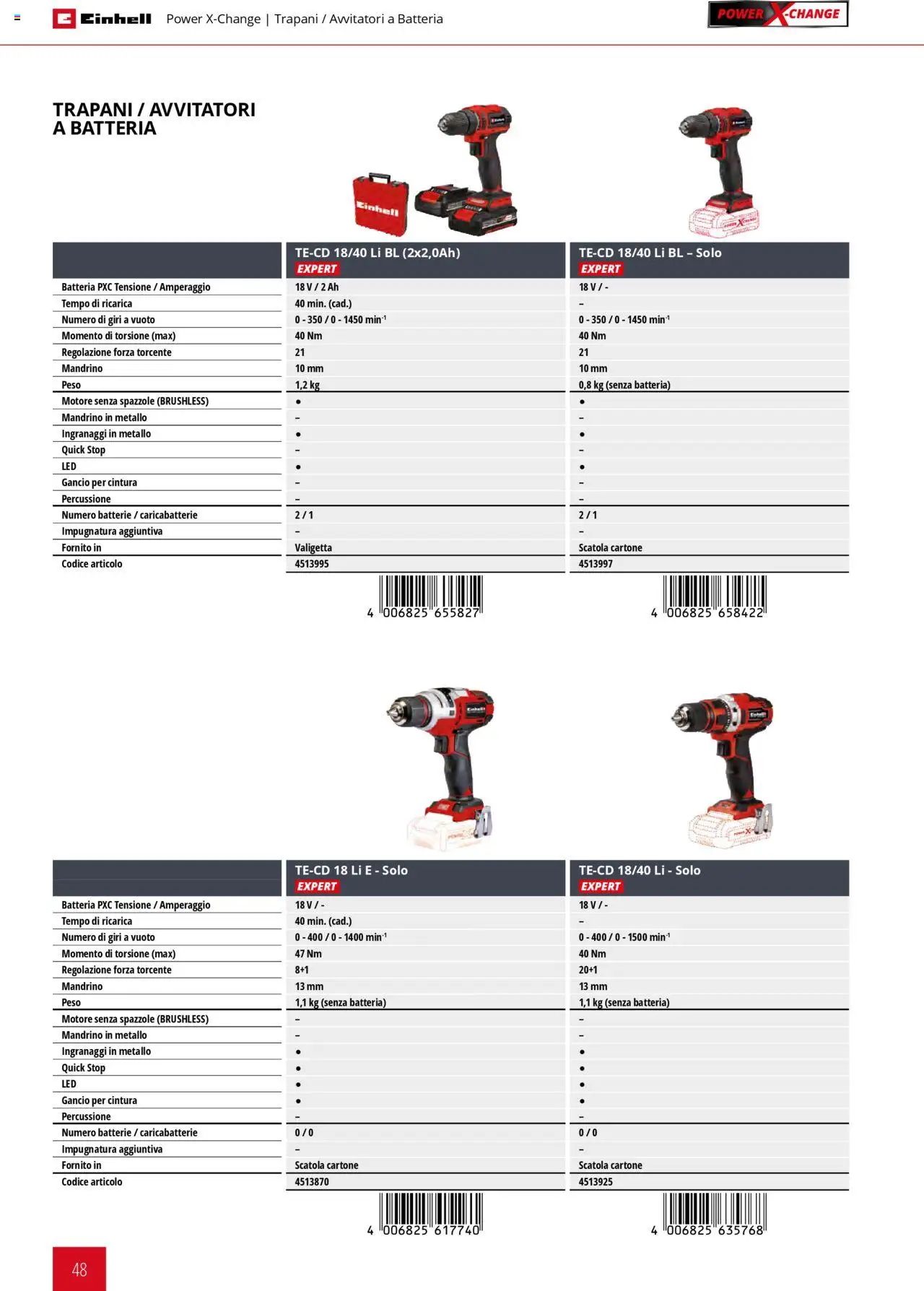 Volantino Einhell del 06.02.2025 | Pagina: 48 | Prodotti: Cintura, Valigetta, Scatola, Batterie