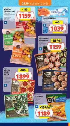 PICCO BELLI MINI PIZZA, többféle, 12 x 30 g/doboz - amely érvényes a következő dátumtól: 19.03.2026 | Oldal: 9
