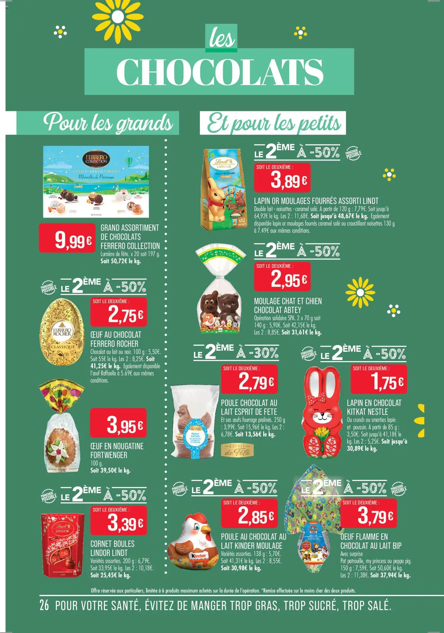 {H1} | Page: 26 | Produits: Ferrero rocher, Lapin, Raffaello, Œufs