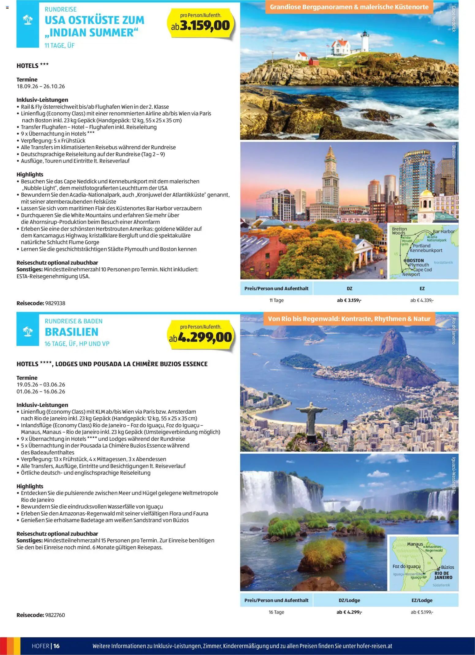 Hofer Reisen Flugblatt gültig ab 31.12.2025 | Seite: 16