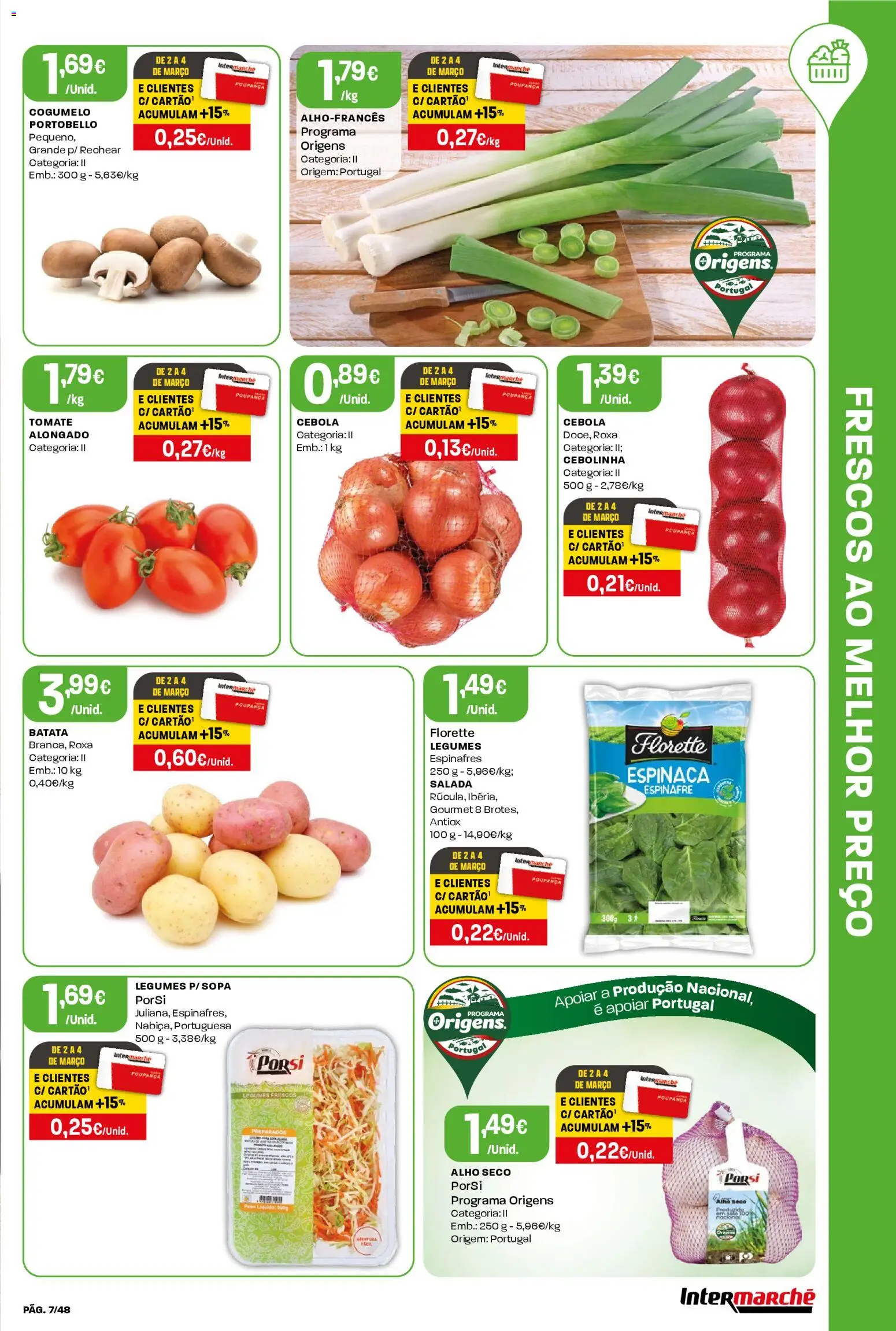 Intermarché folheto │ válido de 26.02.2026 | Página: 7 | Produtos: Batata, Sopa, Tomate, Salada